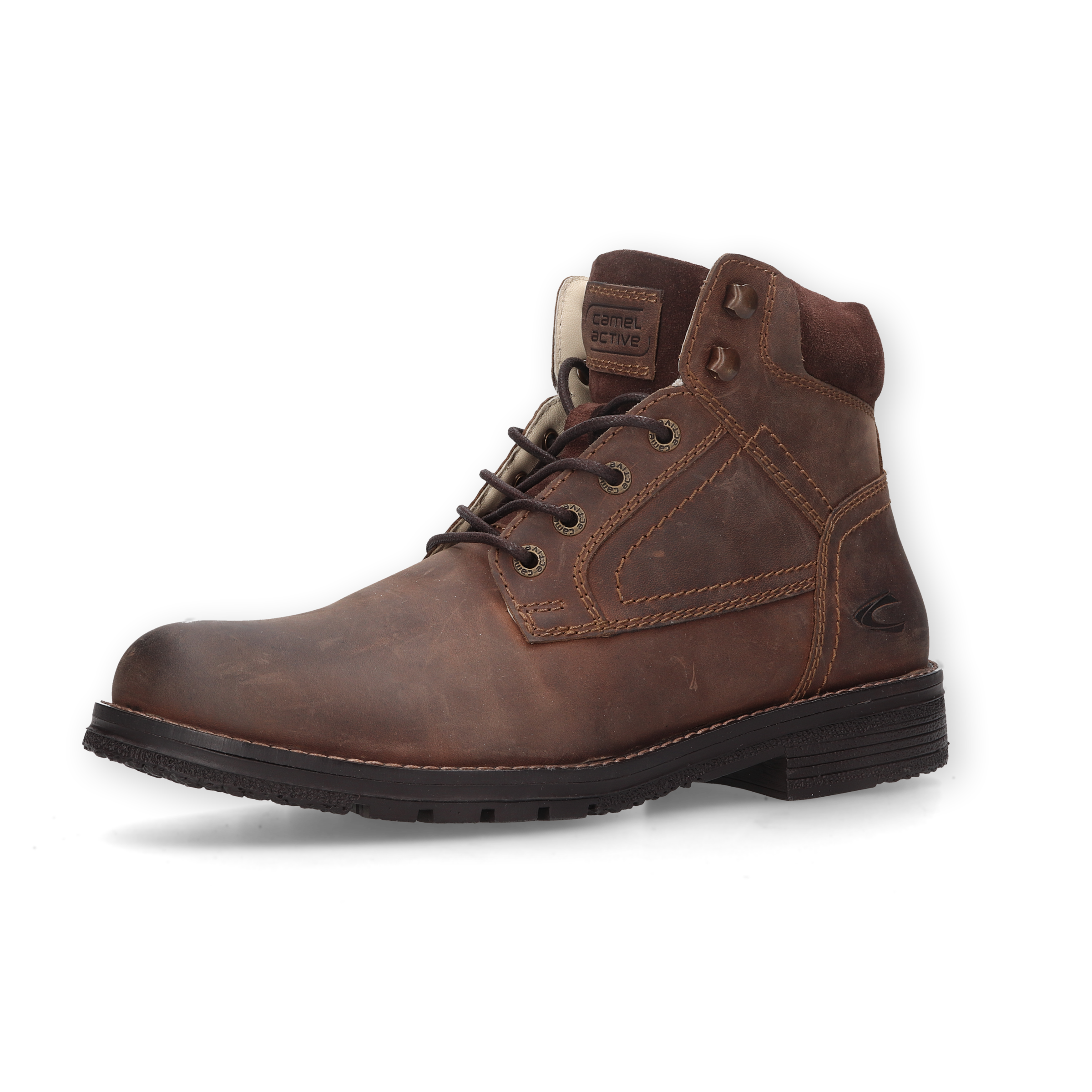 camel active Schnürboots  Schnürstiefelette, Workerboots mit softem Schaftabschluss