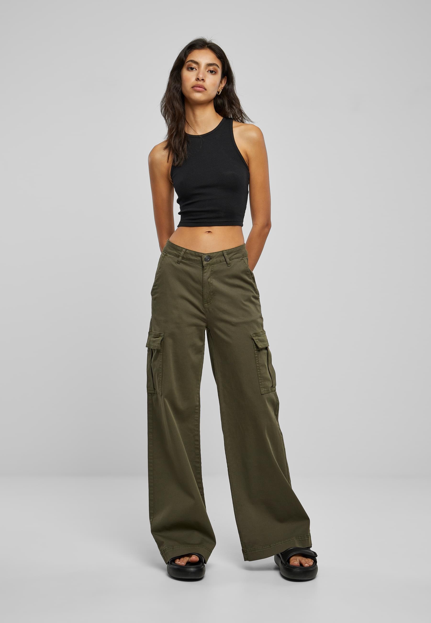 URBAN CLASSICS Stoffhose »Urban Classics Damen«, (1 tlg.)