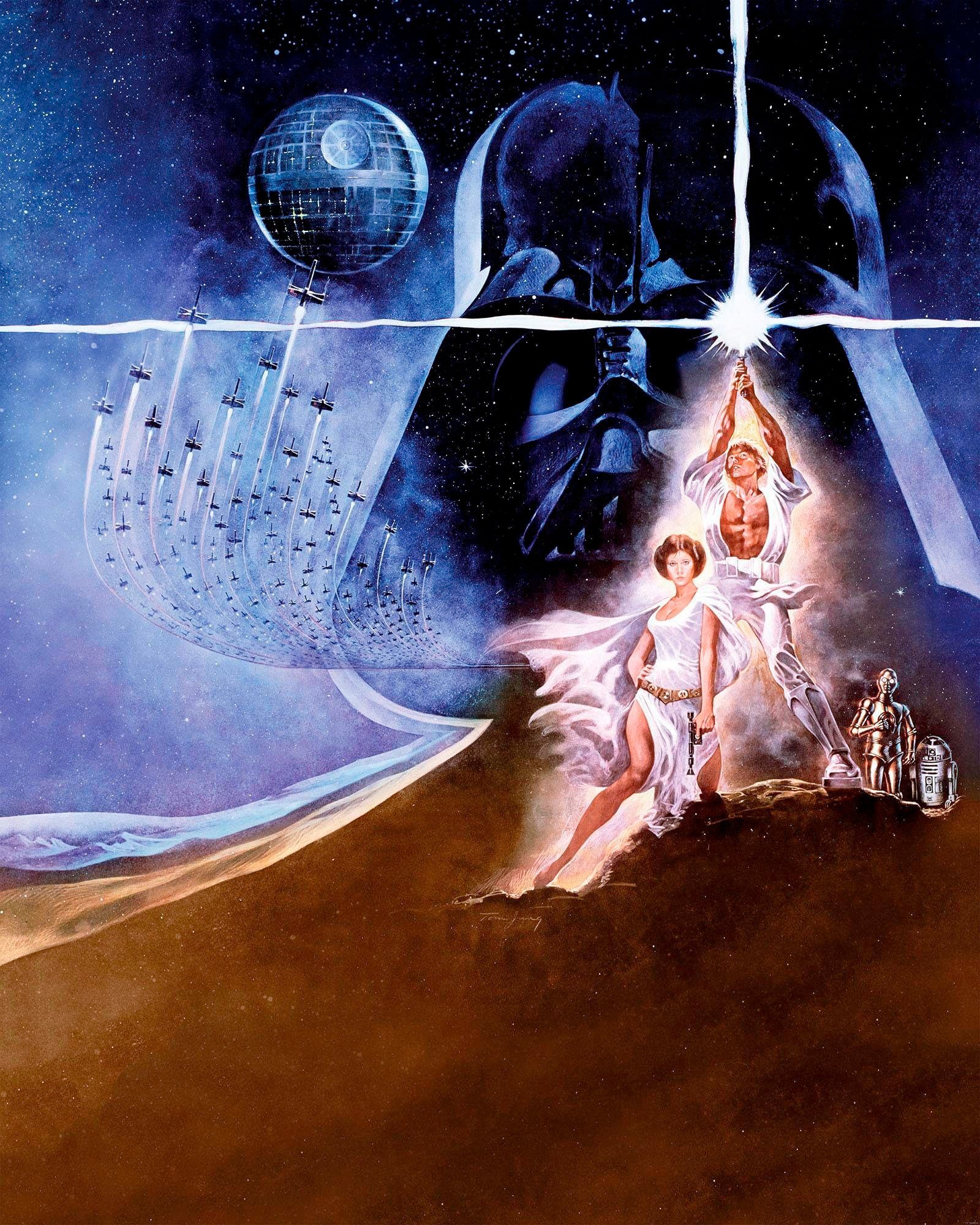 Komar Vliestapete "Star Wars Poster Classic2", 200x250 cm (Breite x Höhe), Vliestapete, 100 cm Bahnbreite