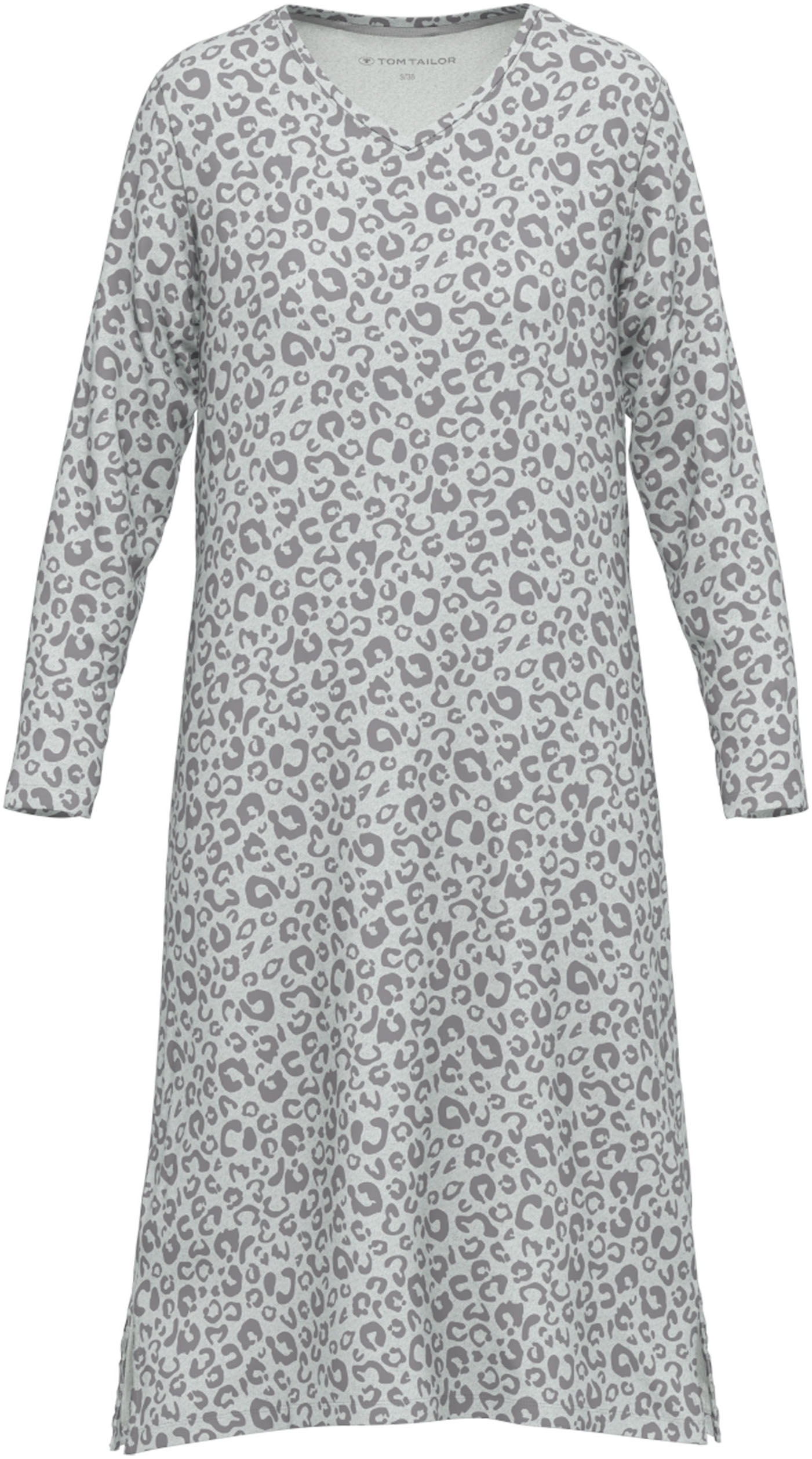 TOM TAILOR Nachthemd "Victoria" Ohne Taschen Mit Print, 3/4-Ärmel, Rundhals günstig online kaufen