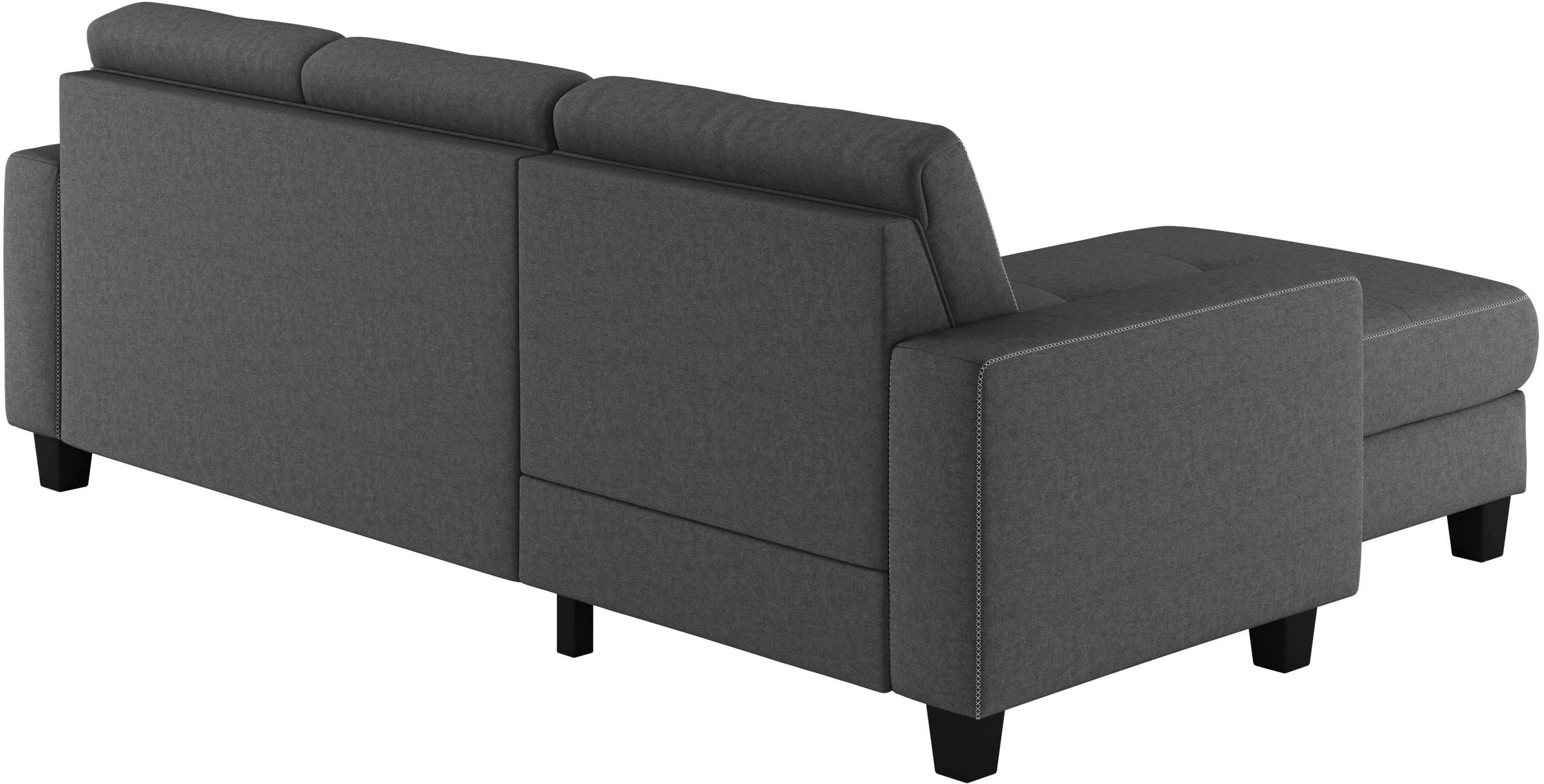 Places of Style Ecksofa »Varese L-Form«, Kreuznaht in beige