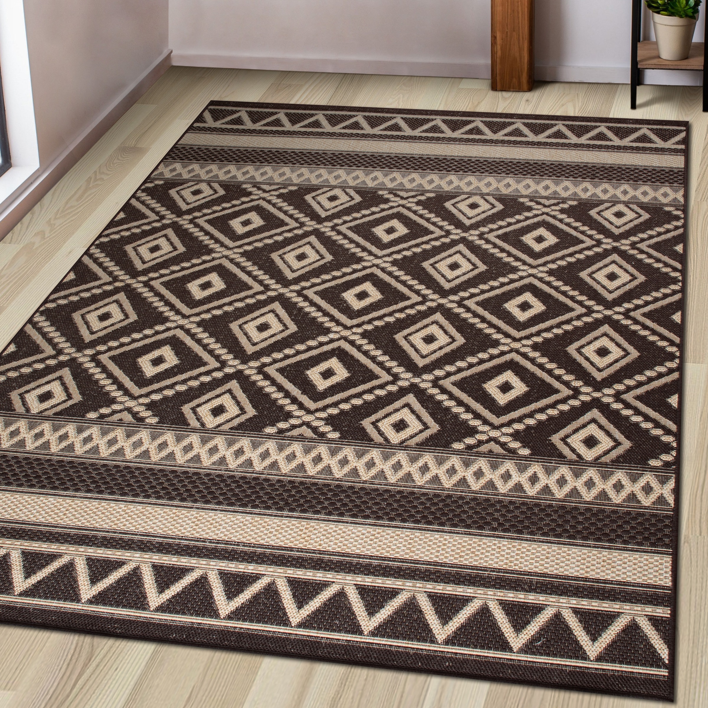 my home Teppich »Toronto auch als Läufer erhältlich«, rechteckig, 3 mm Höhe, In- und Outdoor geeignet, Sisal-Optik, Wetterfest & UV-beständig, Boho