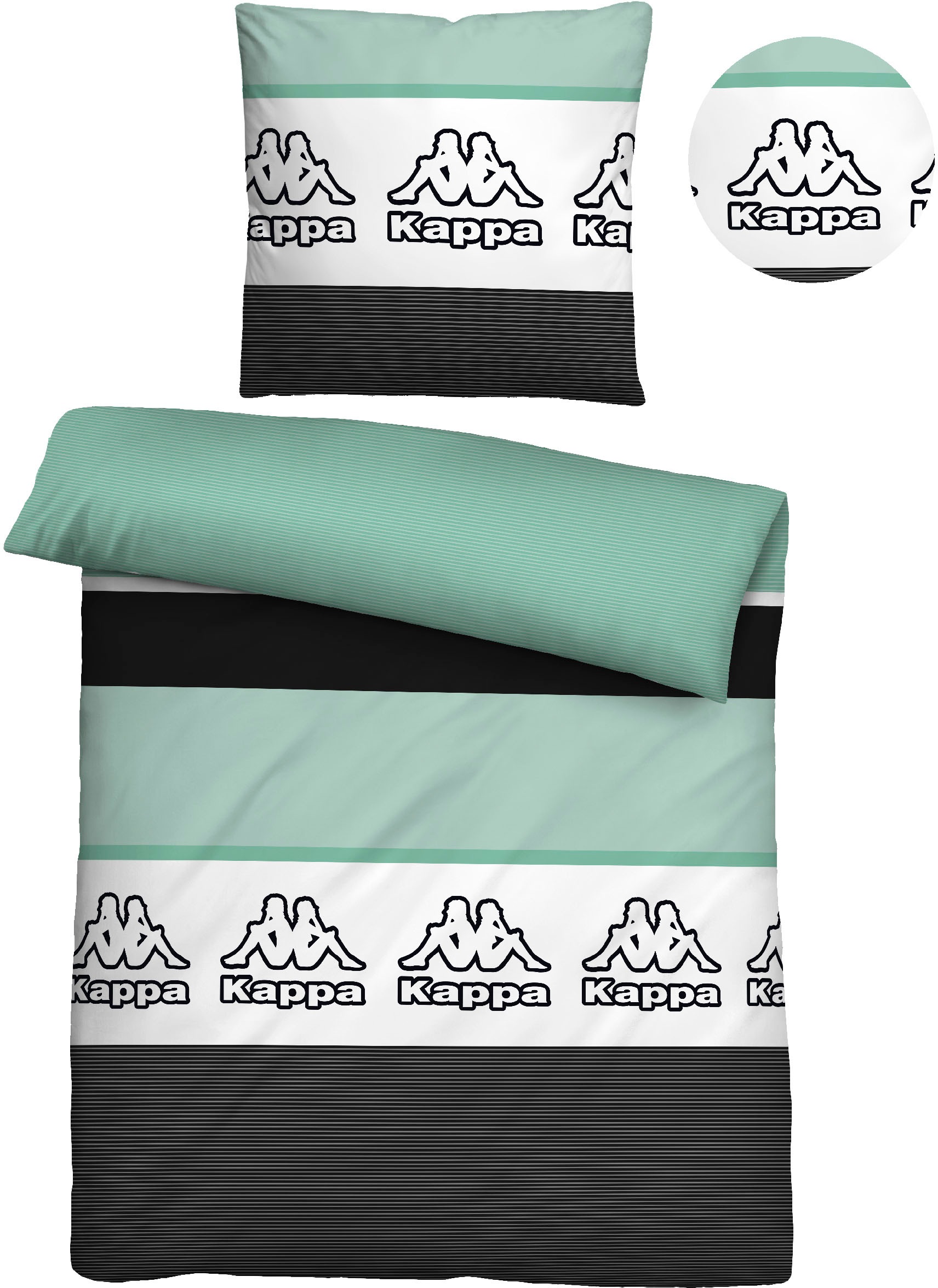 Thumbnail - Kappa Bettwäsche "Mia" 2 Stk. tlg. pflegeleichte + feinfädige Qualität, 100% Baumwolle, Reißverschluss