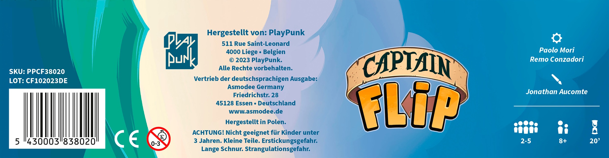 Asmodee Spiel »Captain Flip« Made in Europe