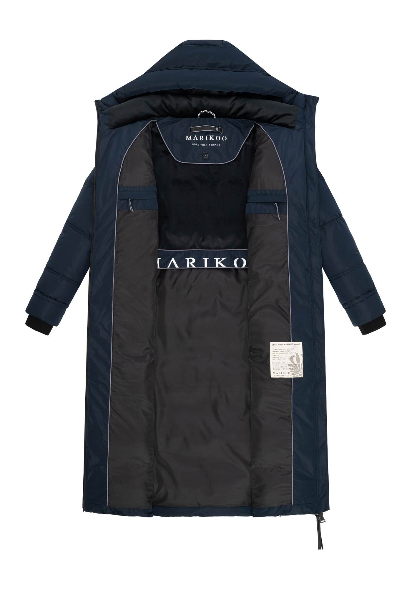 Marikoo Winterjacke »Honiaa« mit Seitenschlitzen für mehr Bewegungsfreiheit