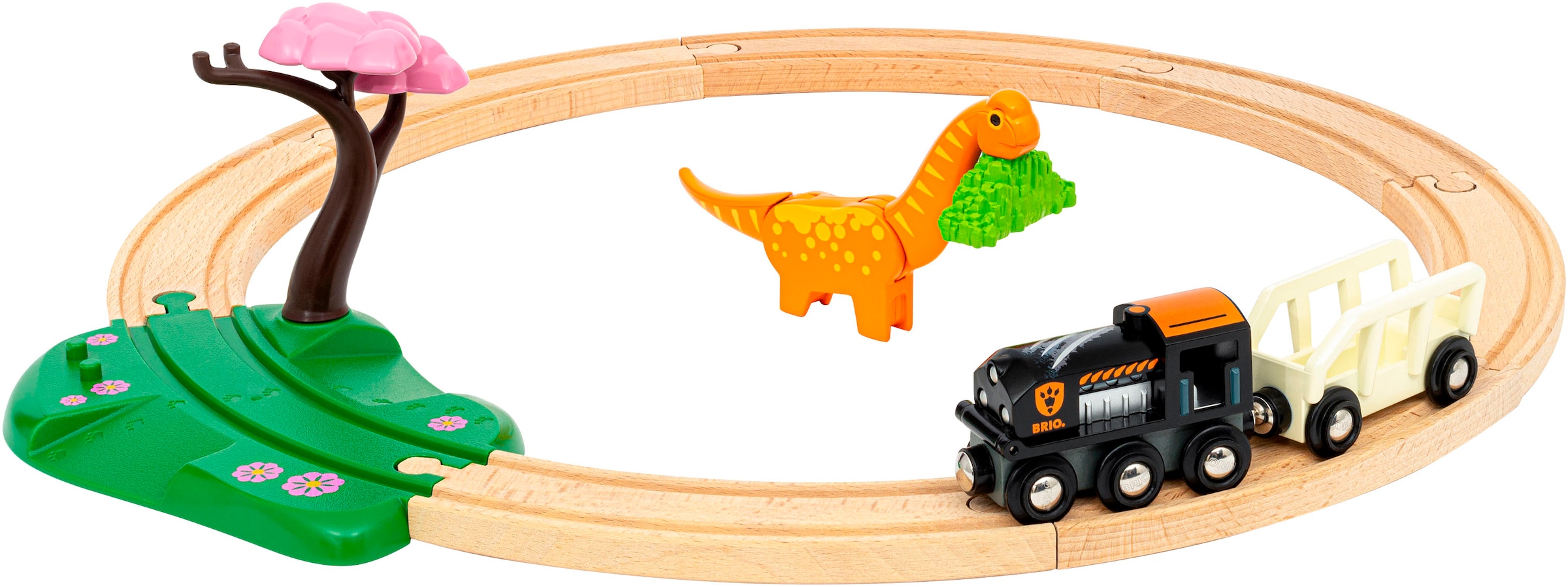 BRIO® Spielzeug-Eisenbahn »BRIO® WORLD, Dinosaurier Bahn Set« FSC® - schützt Wald