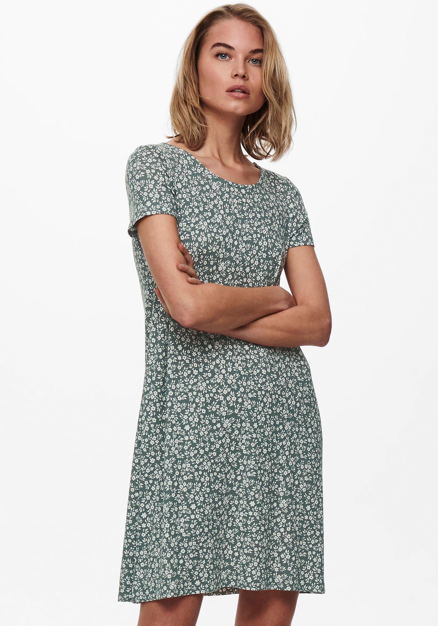 ONLY "ONLBERA BACK LACE UP S/S DRESS JRS NOOS" Viskosemischung, regular fit günstig online kaufen