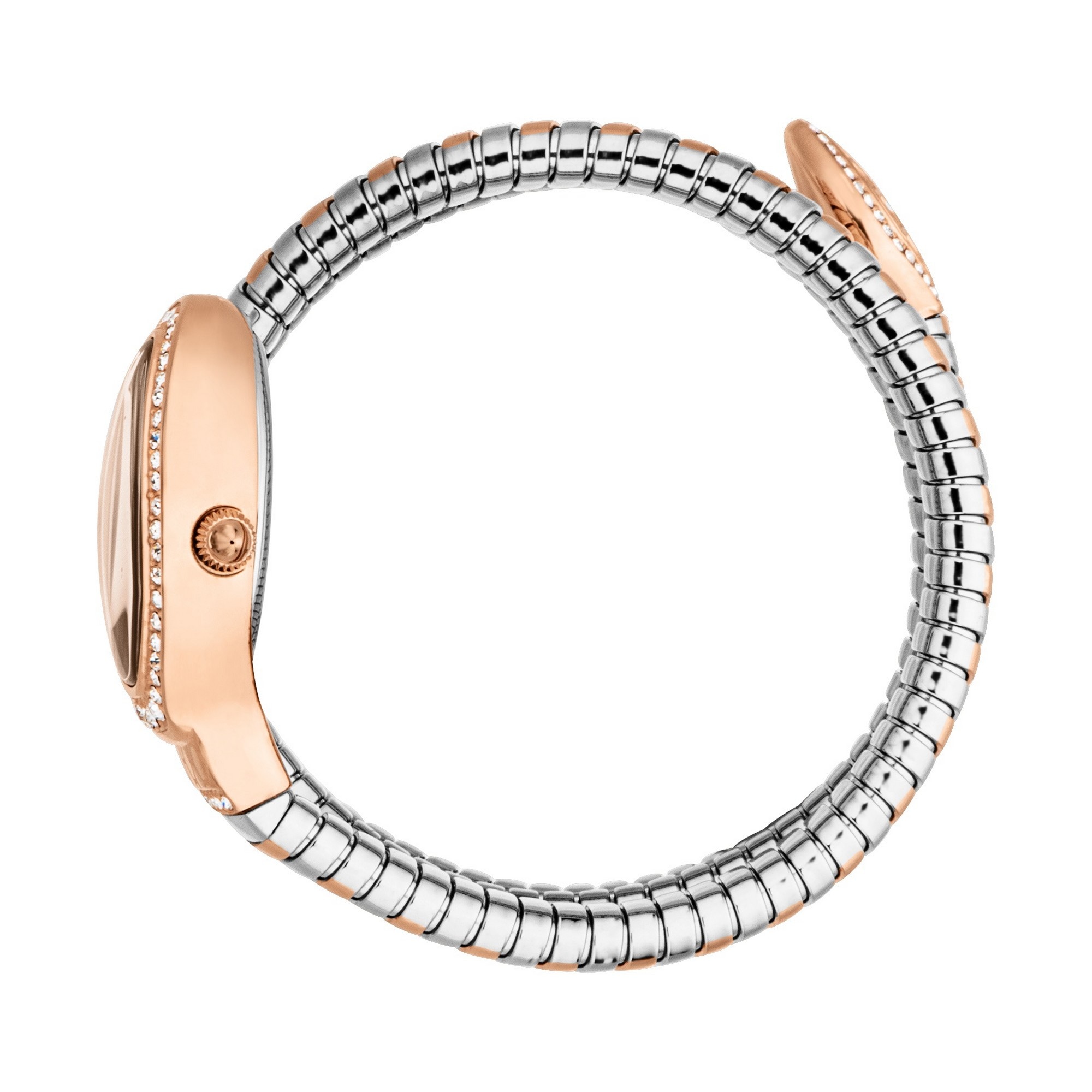 Just Cavalli Time Quarzuhr »Carezza«, Armbanduhr, Damenuhr, Edelstahlarmband, analog, Kristallsteine