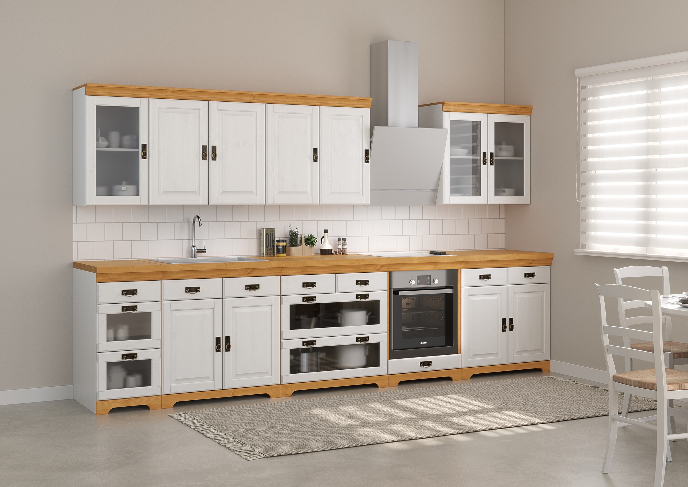 Home affaire Unterschrank "Rügen", Breite 40 cm, Kiefer massiv, Schubkästen günstig online kaufen