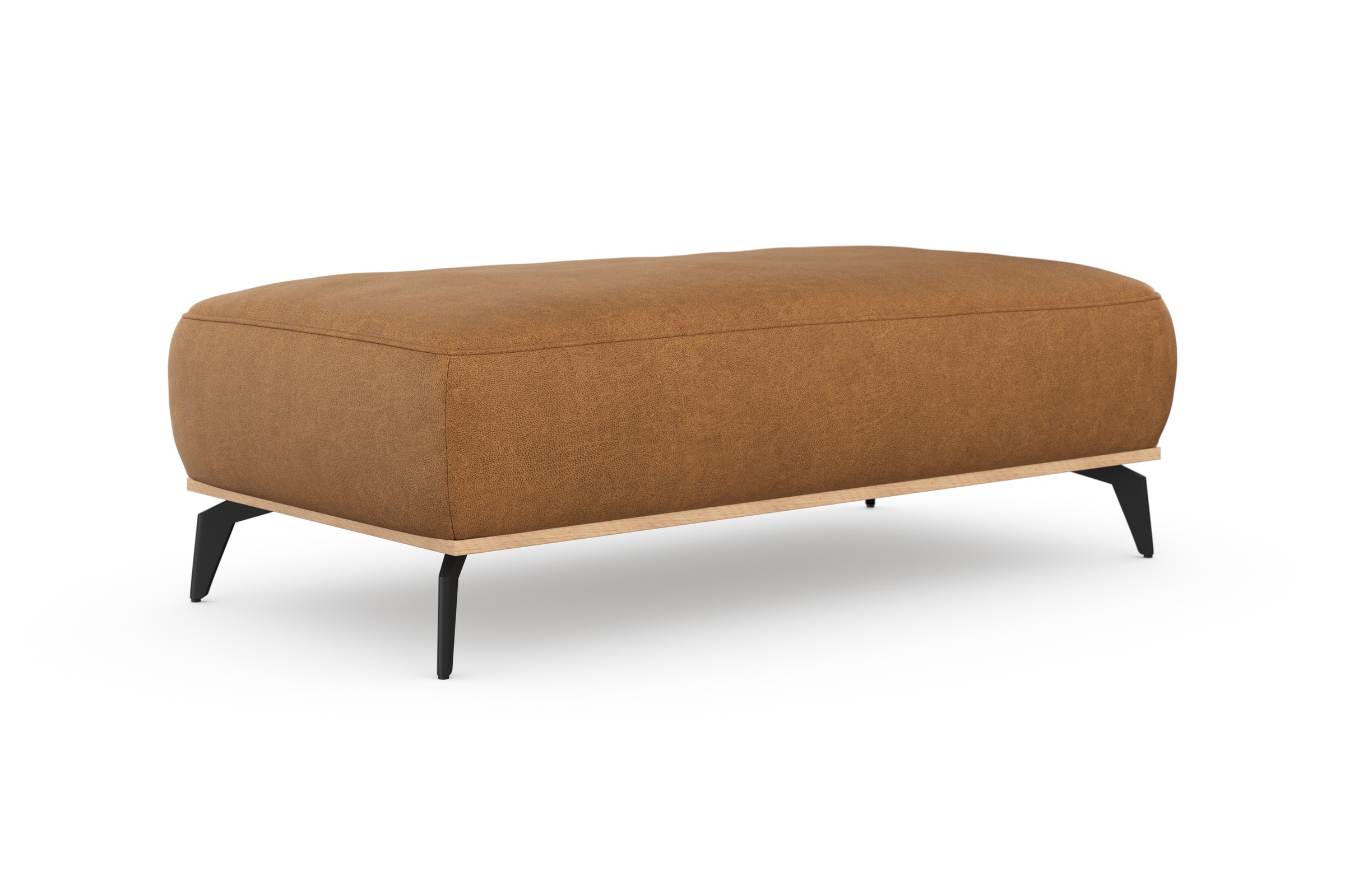 Home affaire Polsterhocker "Fjord" Mit einem Holzrahmen in Buche massiv eic günstig online kaufen