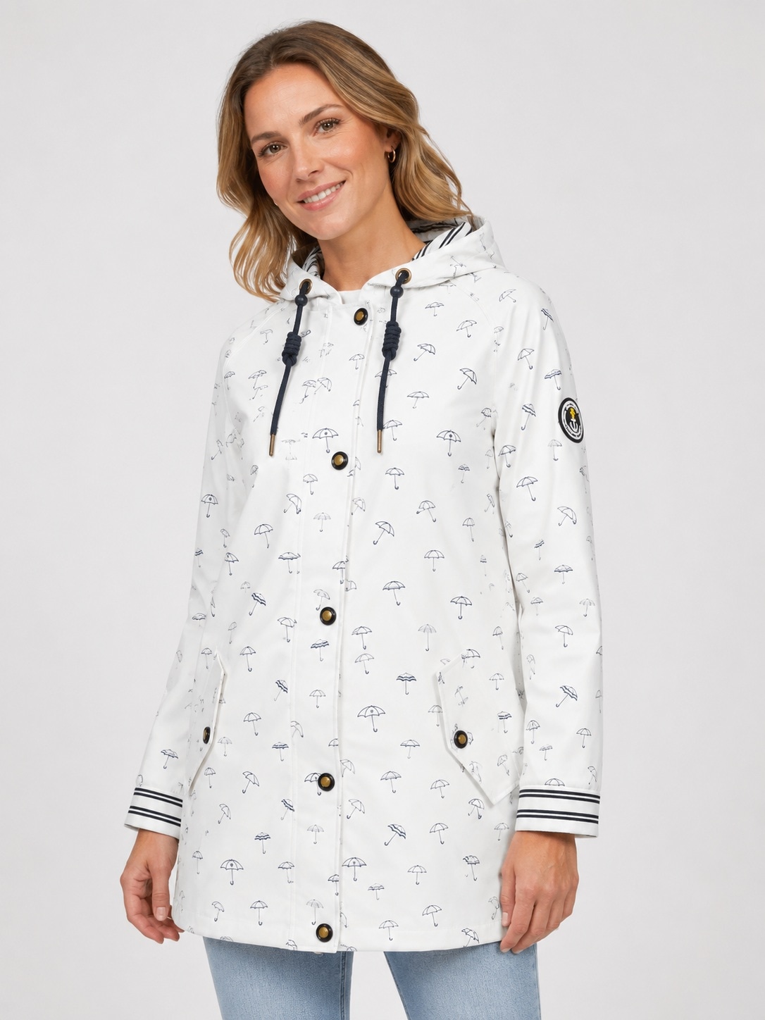 ankerglut Allwetterjacke "Friesennerz Ankerglutwolke II Regenmantel, Longjacket" mit Kapuze auch in Großen Größen erhältlich