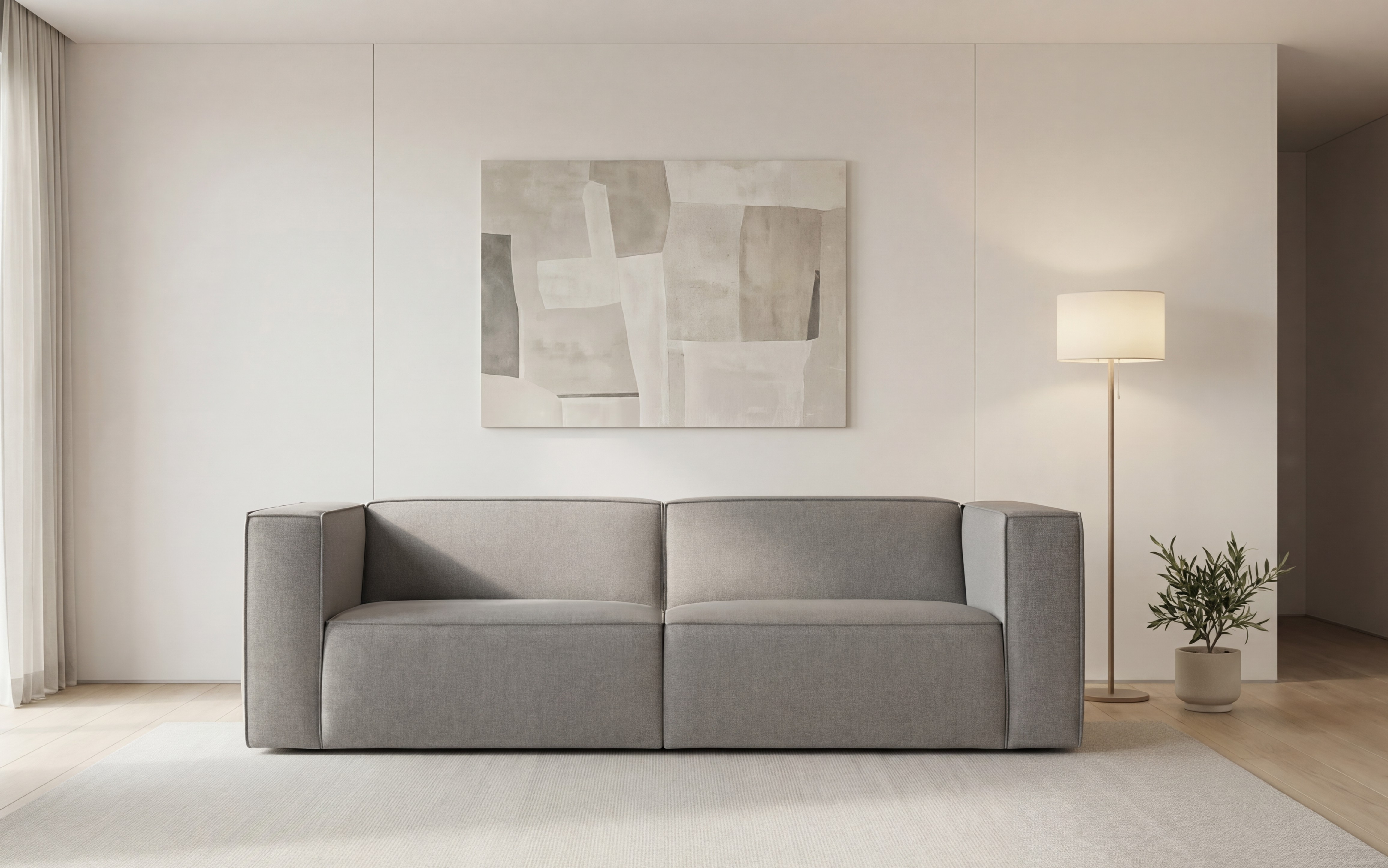 OTTO home 3-Sitzer "Dalby" extra tiefe Sitzfläche, mit Kedernaht, angenehmer Sitzkomfort