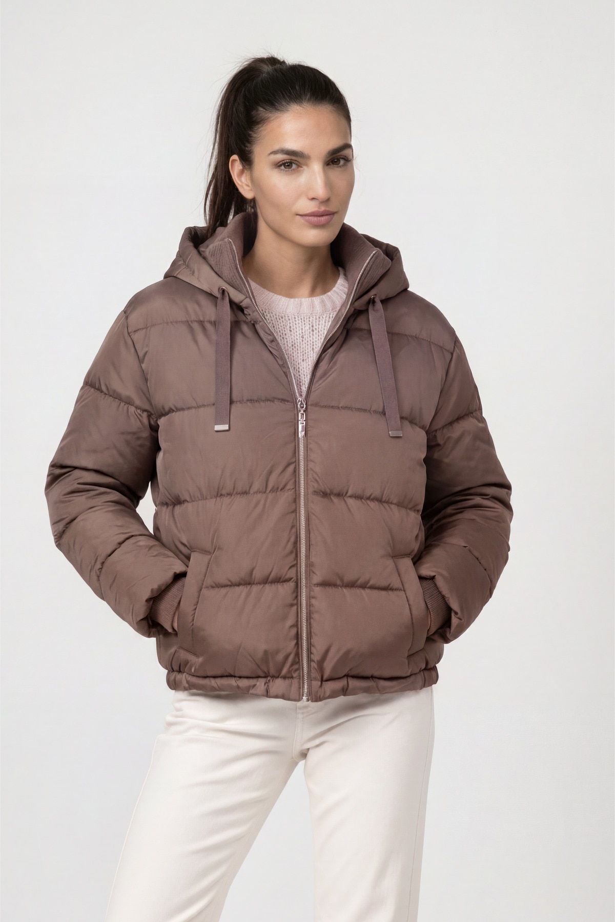 Monari Steppjacke "Jacke Stepp" mit Kapuze Regular fit mit Stehkragen und Kapuze