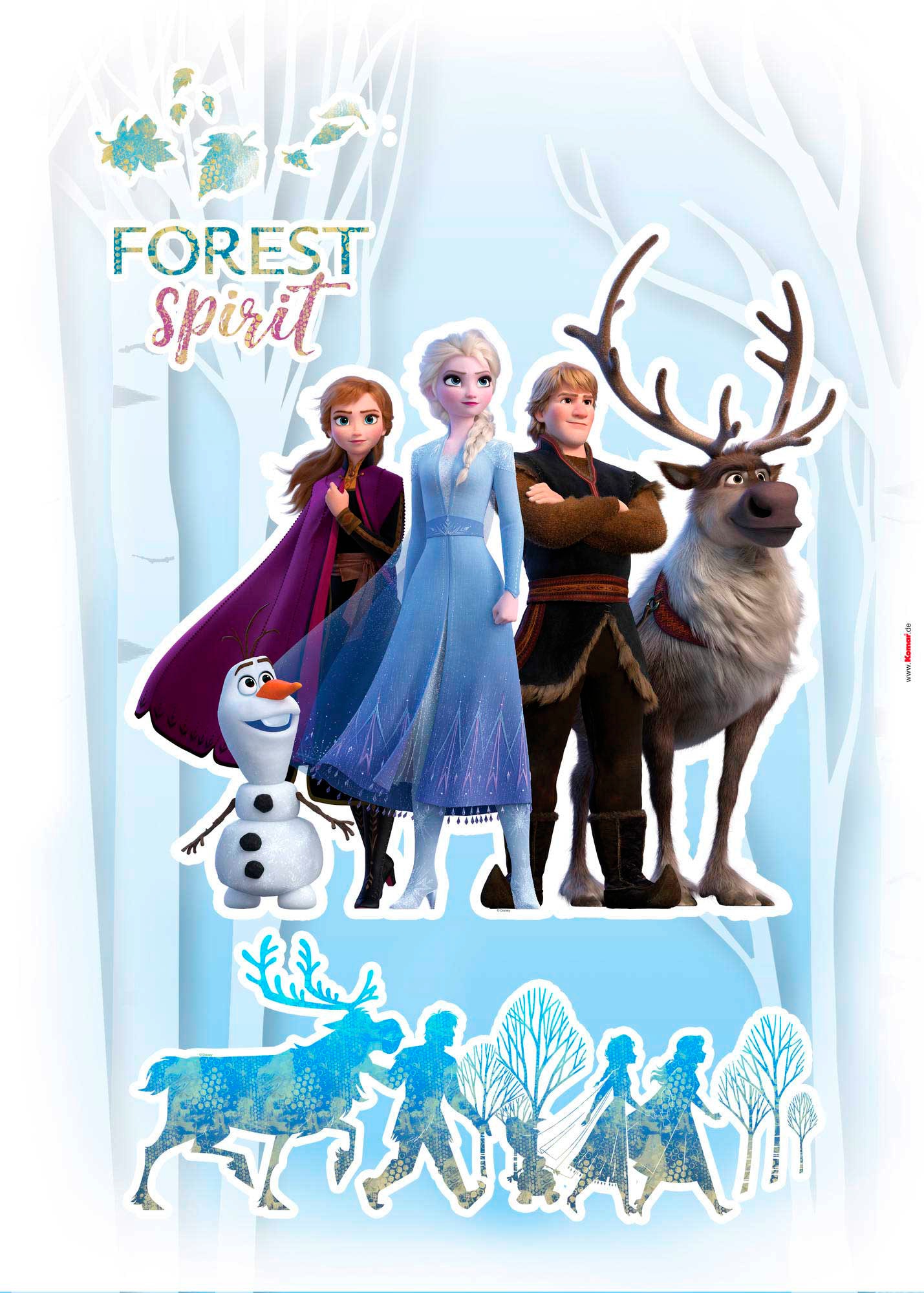 Komar Wandtattoo "Frozen 2 - Forest Spirit - Größe 50 x 70 cm" selbstklebend, Wandsticker, Kinderzimmer