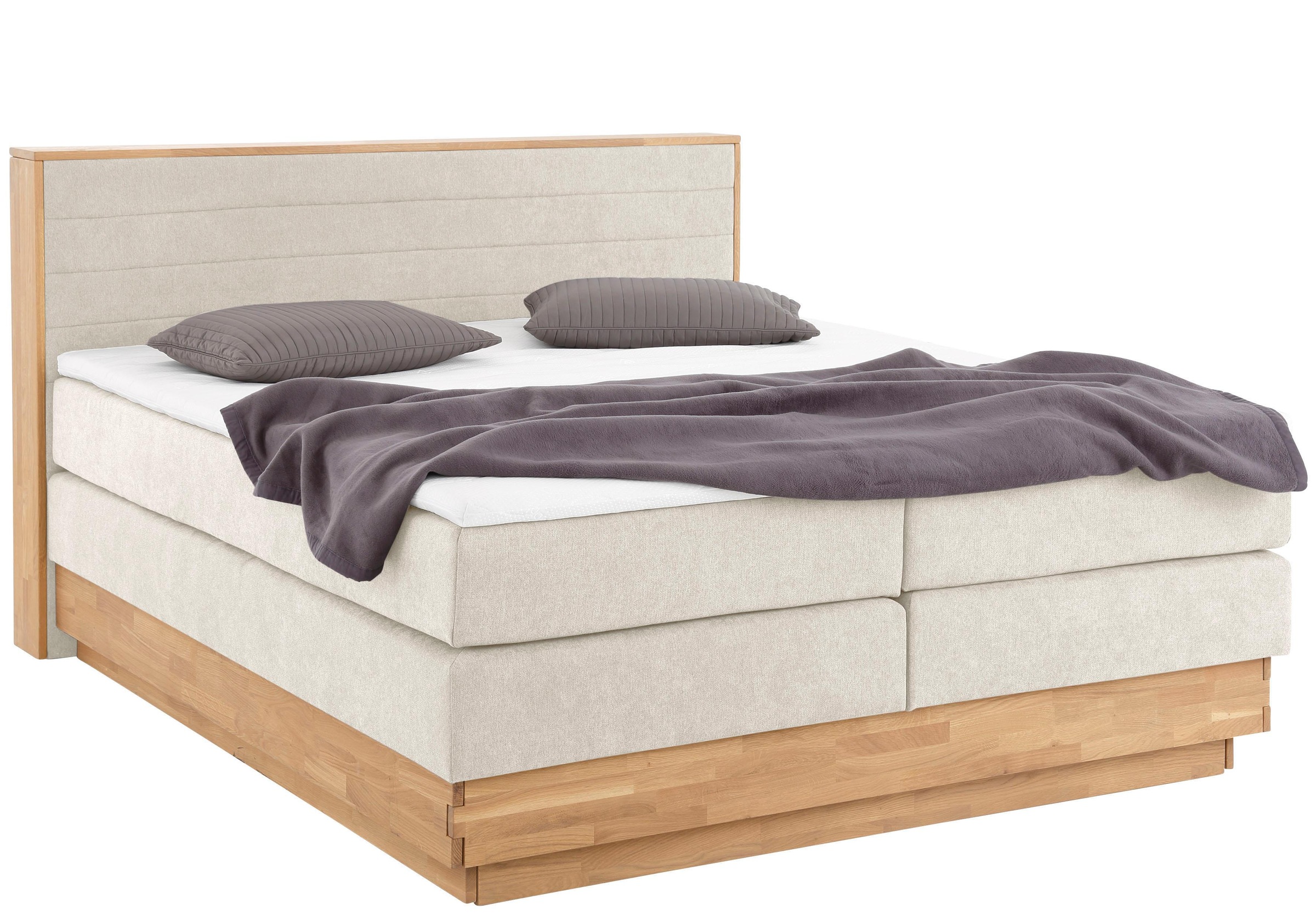 Home affaire Boxspringbett "Cavan" Eiche, inkl. Bettkasten & Topper, versch günstig online kaufen