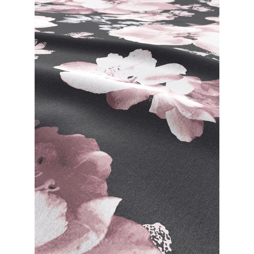 Home affaire Bettwäsche »Melina in Gr. 135x200 oder 155x220 cm«, (2 tlg.), Bettwäsche aus Baumwolle, florale Bettwäsche mit Reißverschluss