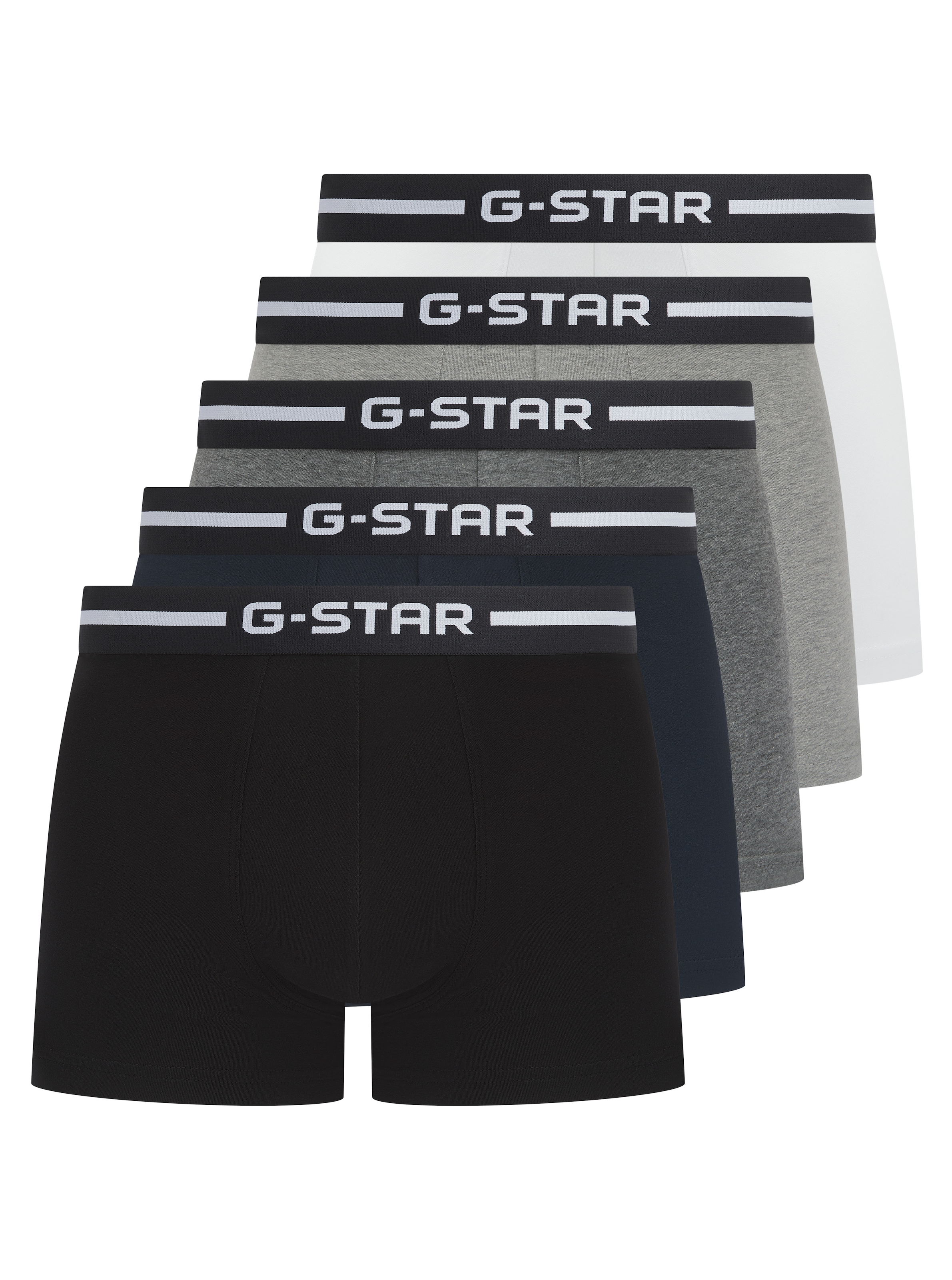 G-STAR Boxershorts "HEMLOCK, 5 PACK TRUNKS", 5 Stk. Bund mit Logoschriftzug günstig online kaufen