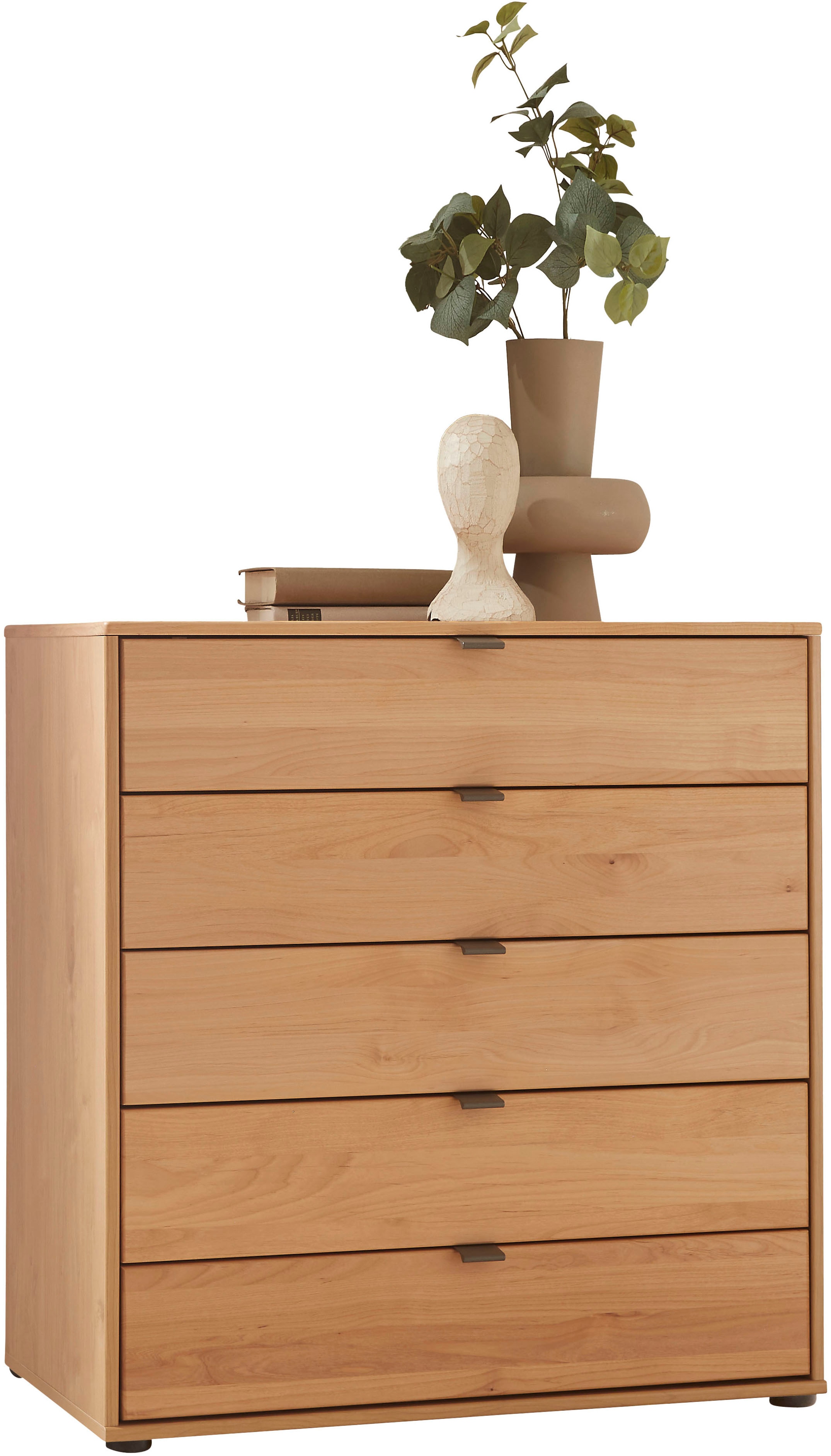 WIEMANN "Cardiff Sideboard, Wäscheschrank, teilmassiv Erle, mit Schubladen" Glas- oder Massivholzfront, verschiedene Breiten, MADE IN GERMANY, Schubkästen inklusive Selbsteinzug und Dämpfung