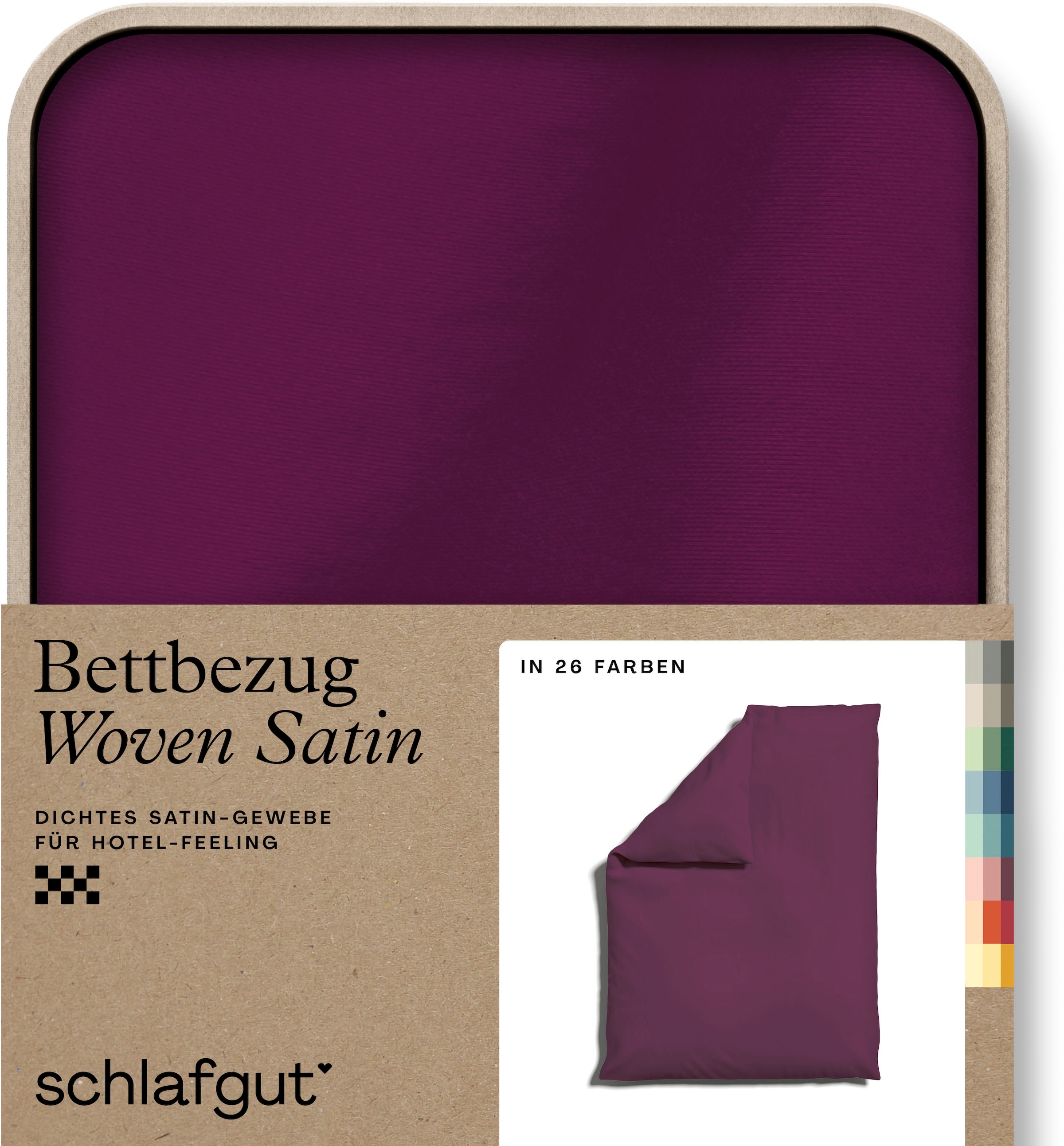 Bettbezug »Woven Satin«, (1 St.), besonders dicht gewebt, Mix & Match: passender...