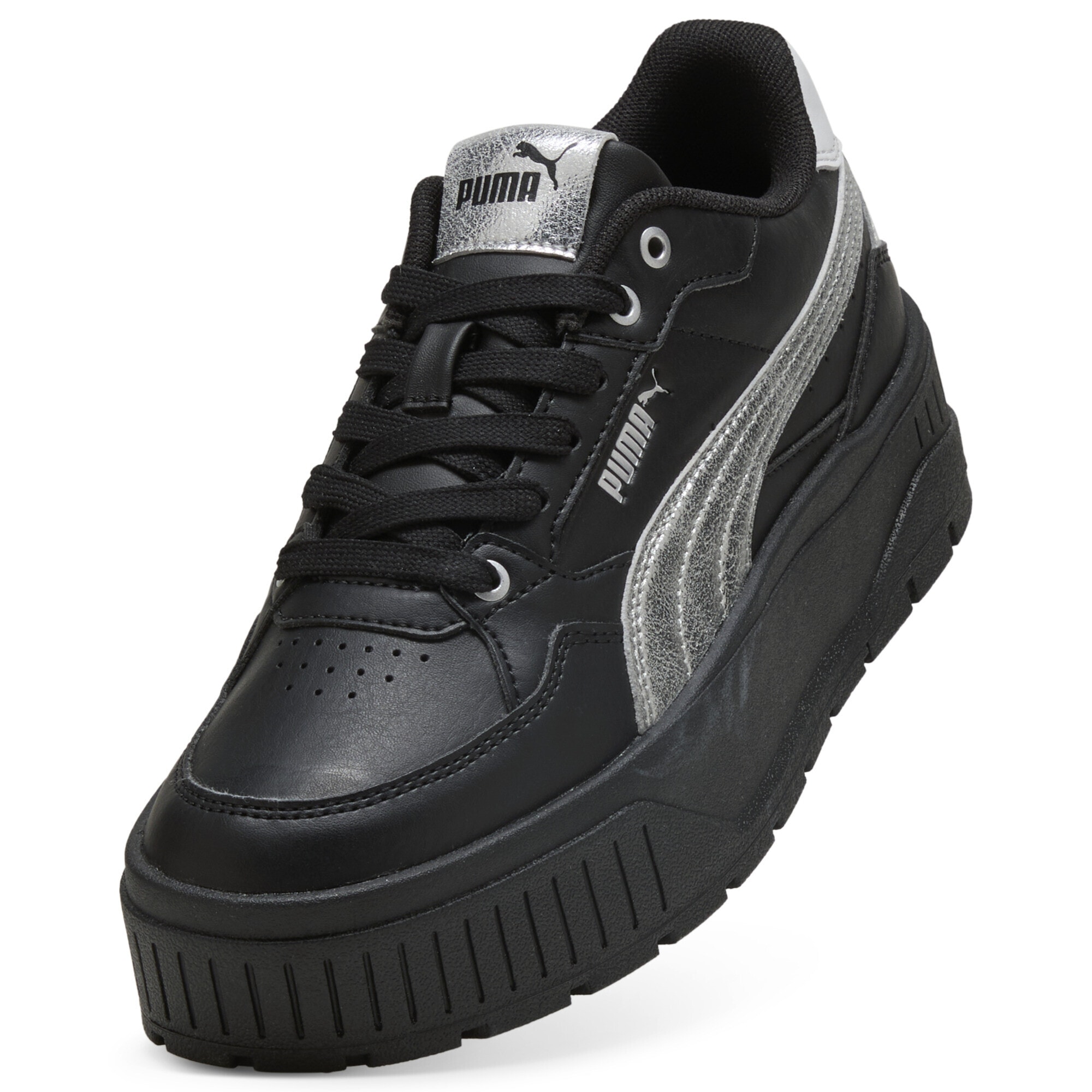 Puma Karmen II Idol Baskets Noir Argent Métallisé 36 6