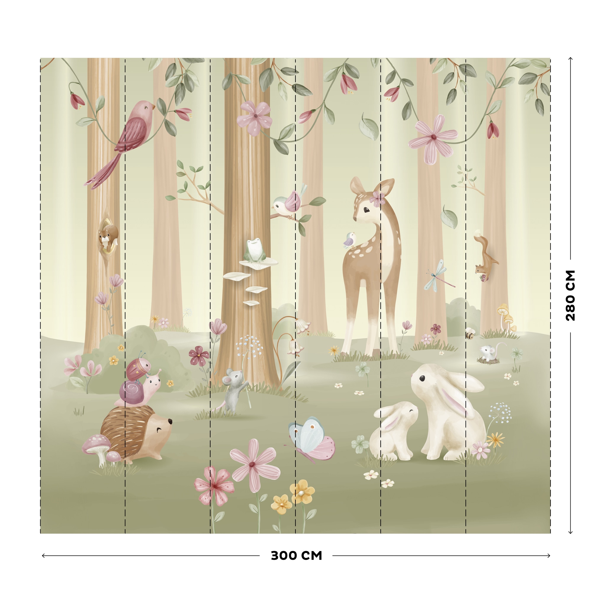 LITTLE DUTCH Vliestapete »Fairy Garden«, neutral, 280x300cm (LxB) ca. 8,4m2