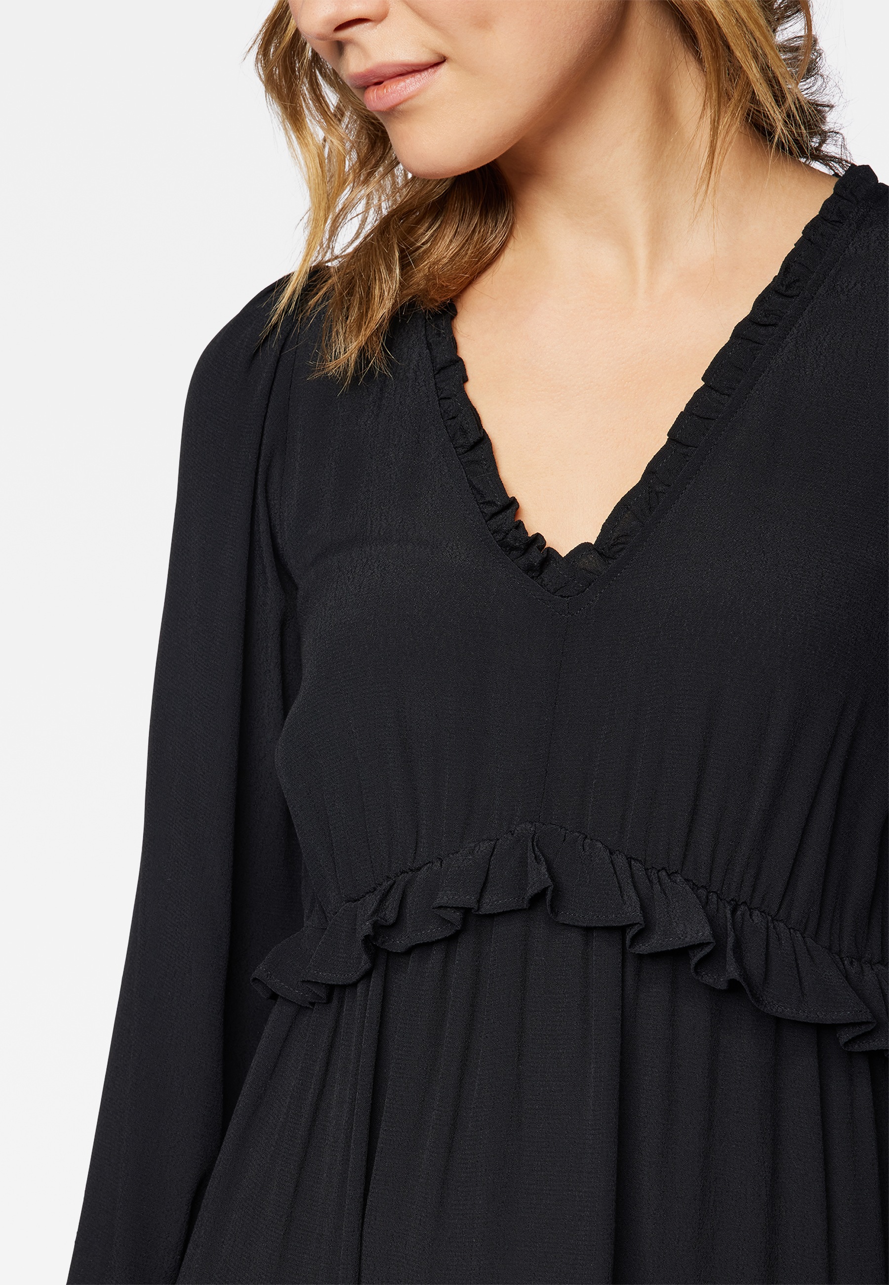 Mavi Minikleid »LONG SLEEVE DRESS«, Kurzes Kleid