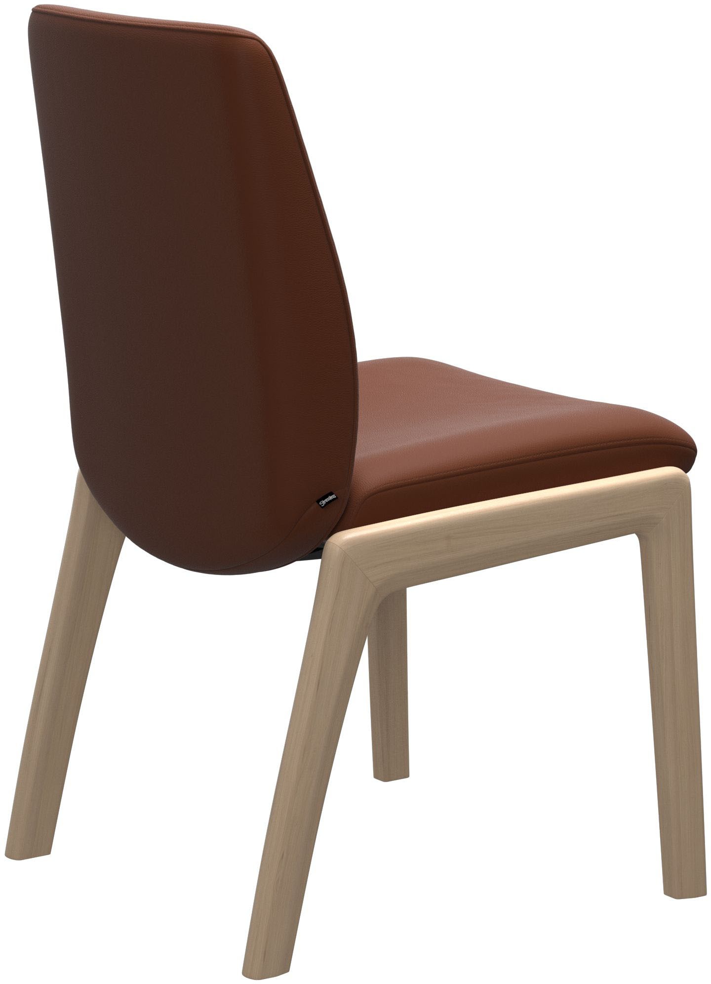 Polsterstuhl STRESSLESS "Laurel", braun (copper paloma, eiche natur), B:57cm H:92cm T:59cm, Leder PALOMA: PALOMA ist ein durchgefärbtes Semianilin-Möbelleder mit natürlicher Narbung., Stühle, Polsterstuhl, Low Back, Größe L, mit abgerundeten Beinen in Eic 3