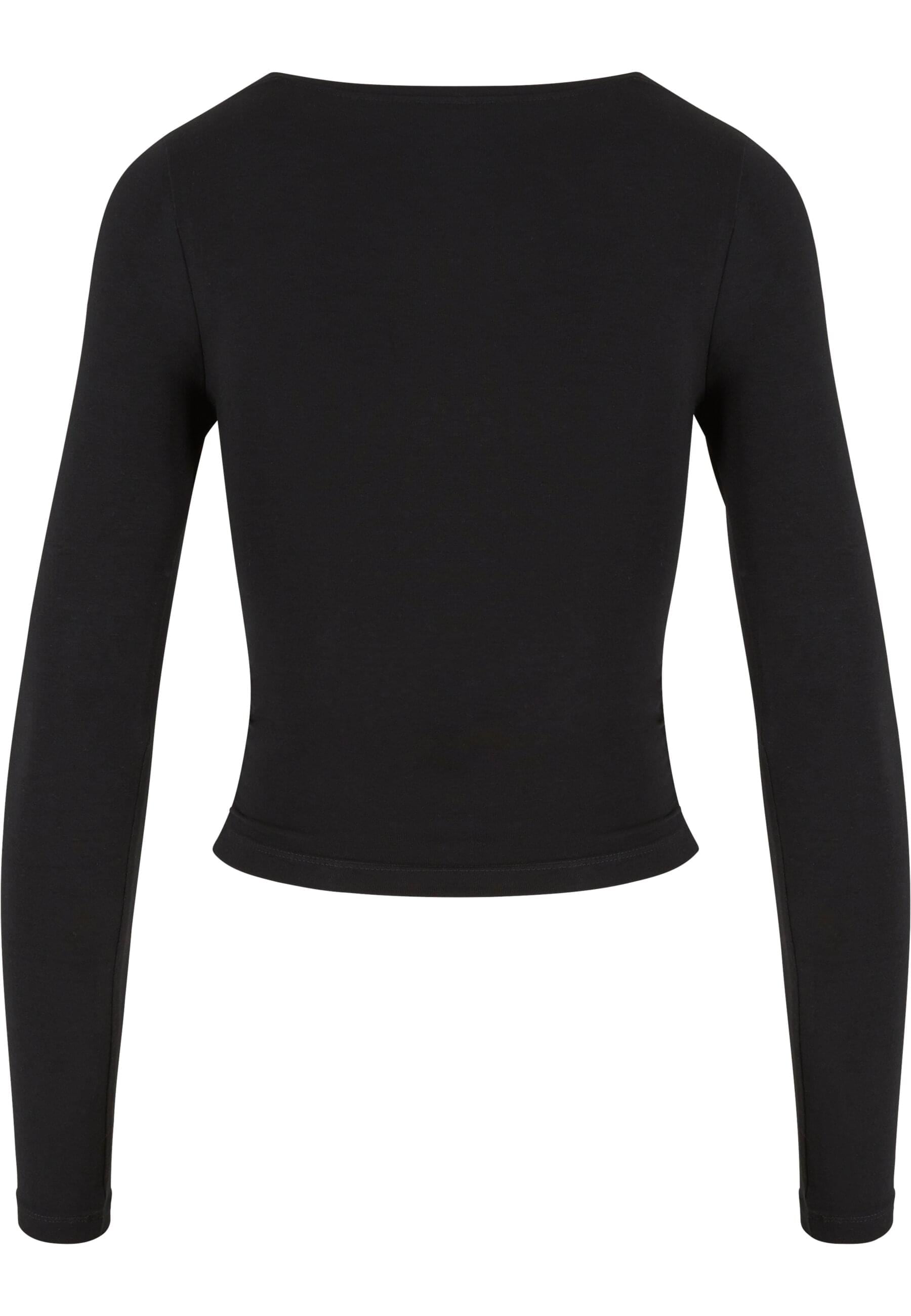 URBAN CLASSICS Longsleeve »Urban Classics Ladies Ruffled Super Slim Longsleeve«, (1 tlg.)