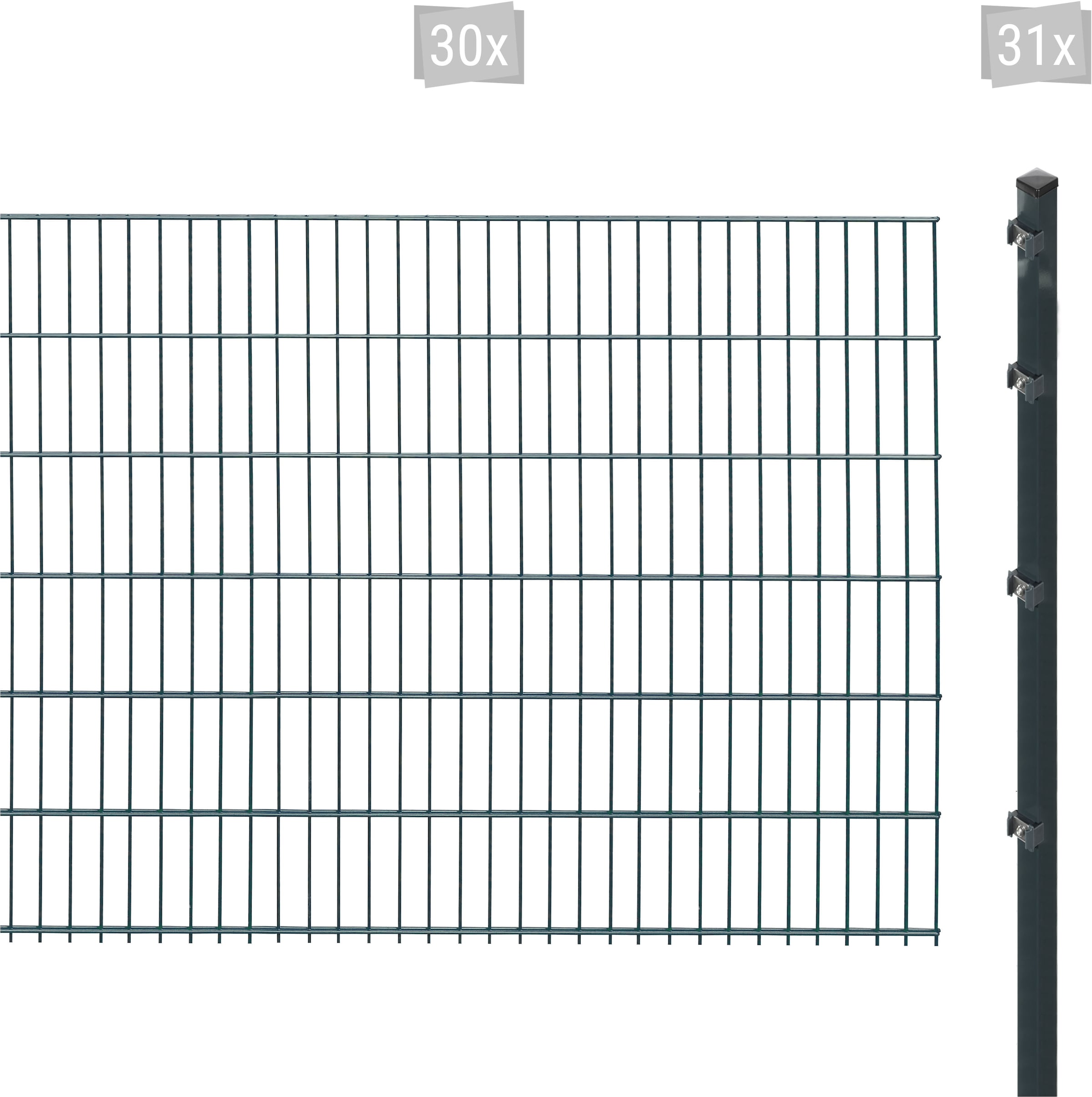 Arvotec Doppelstabmattenzaun »ESSENTIAL 123 zum Einbetonieren«, Zaunhöhe 123 cm, Zaunlänge 2 - 60 m