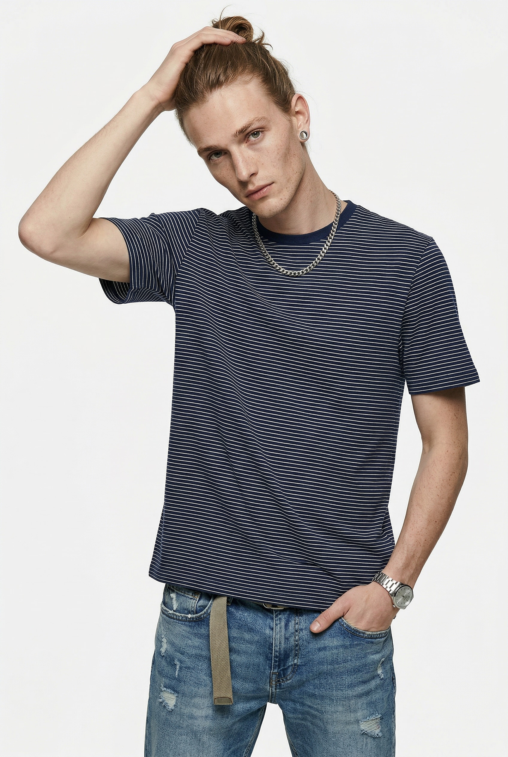 ONLY & SONS Rundhalsshirt »ONSFRED LIFE RLX SS STRIPE TEE NOOS«