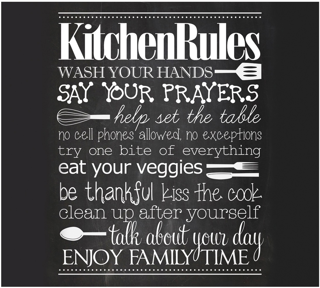 Thumbnail - Zeller Present Herdblende-/Abdeckplatte "Kitchen Rules" Klett & Flausch Befestigung