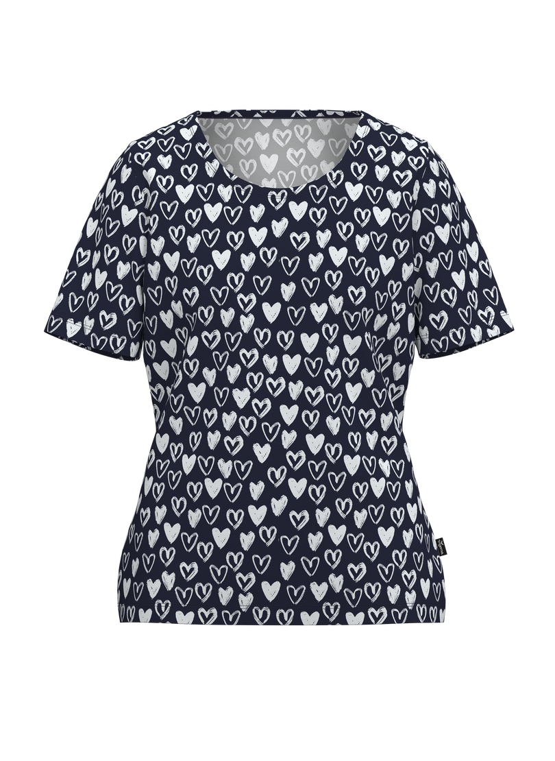 Trigema T-Shirt »TRIGEMA T Shirt mit Allover-Druck "Herzen"« 1