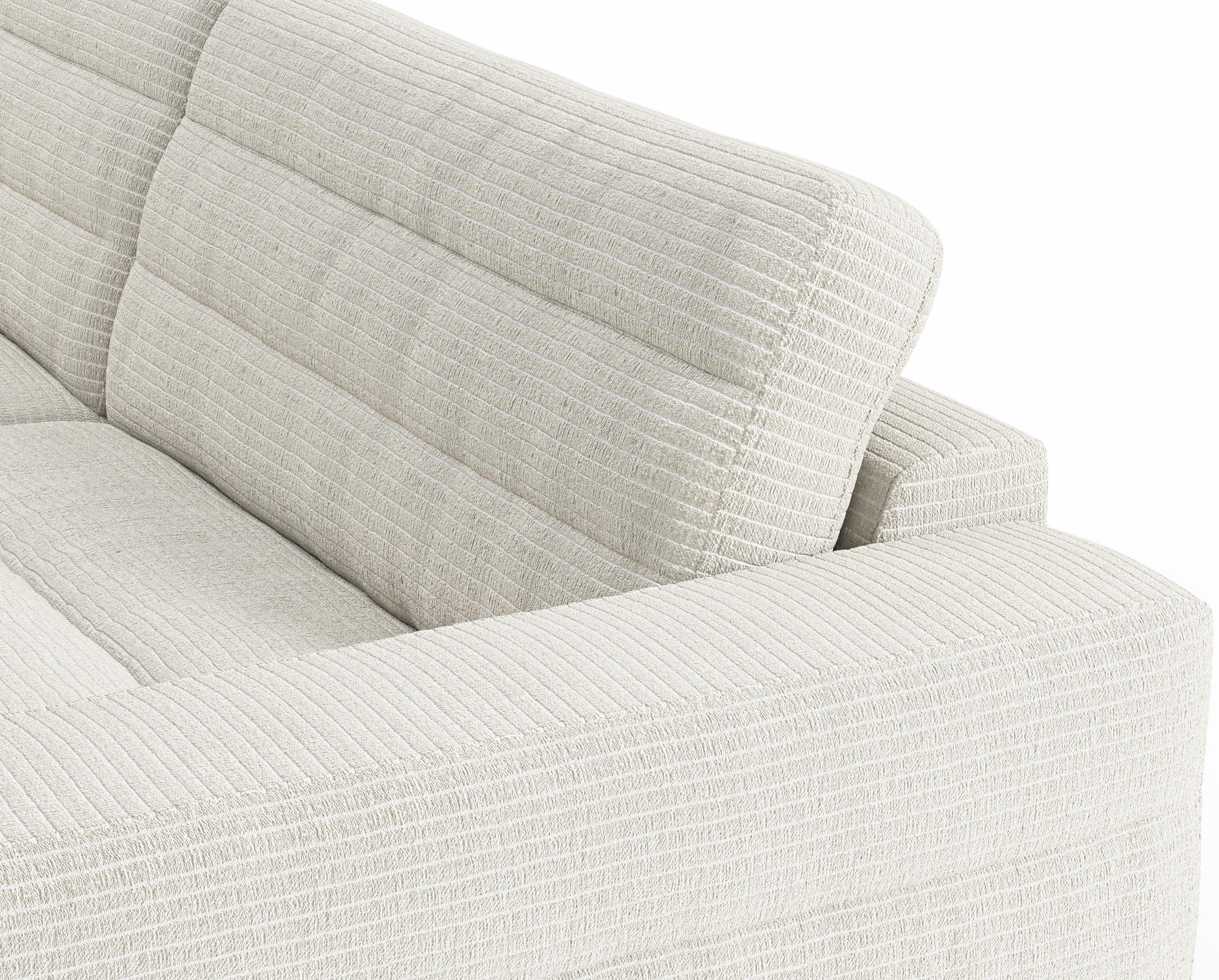 3C Candy Big-Sofa »Stripes«, Lose Rückenkissen, mit feiner Quersteppung
