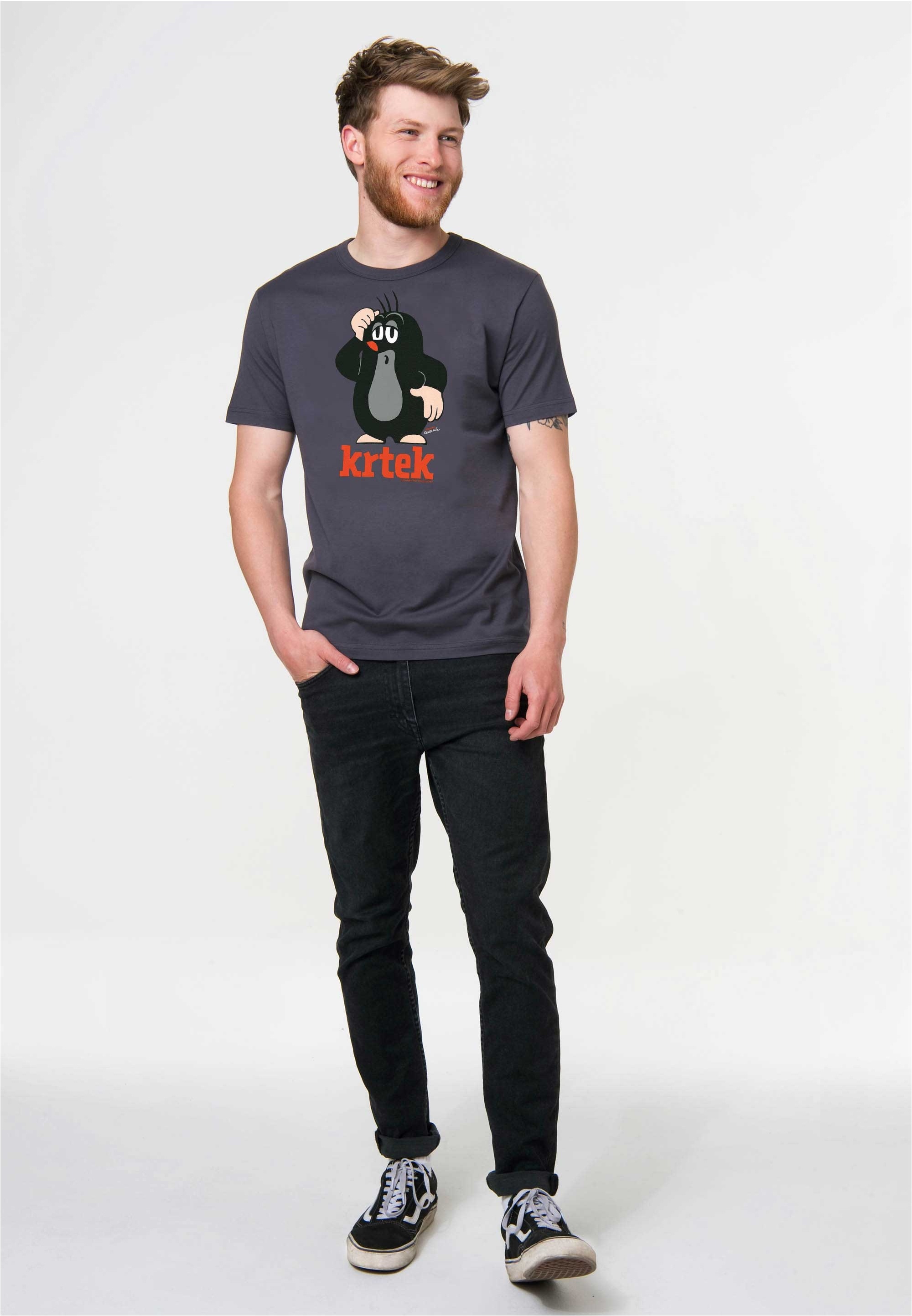 LOGOSHIRT T-Shirt »Der kleine Maulwurf Krtek«, mit coolem Print
