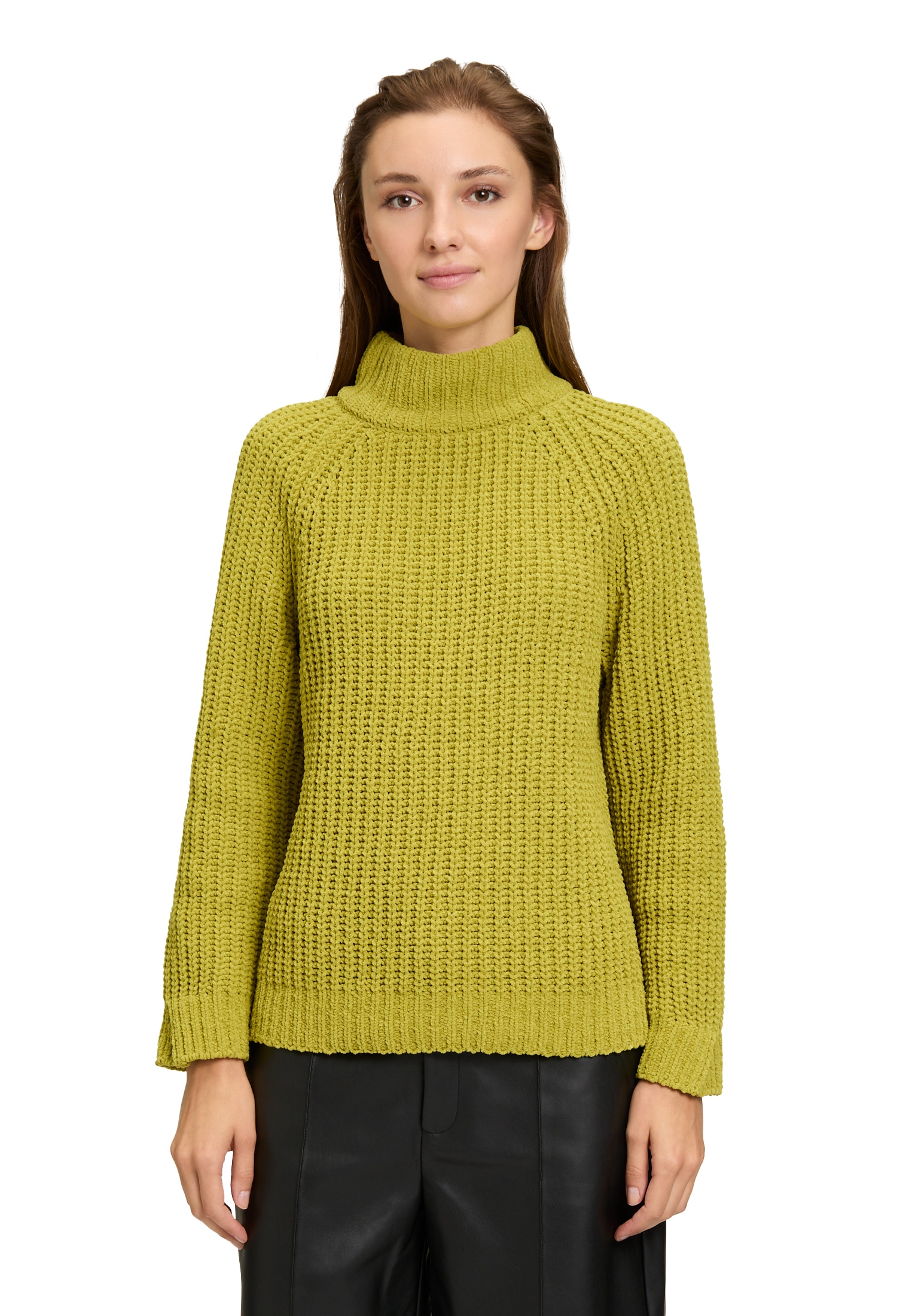 Cartoon Strickpullover "Damen mit Stehkragen", 1 Stk. Rippbündchen günstig online kaufen