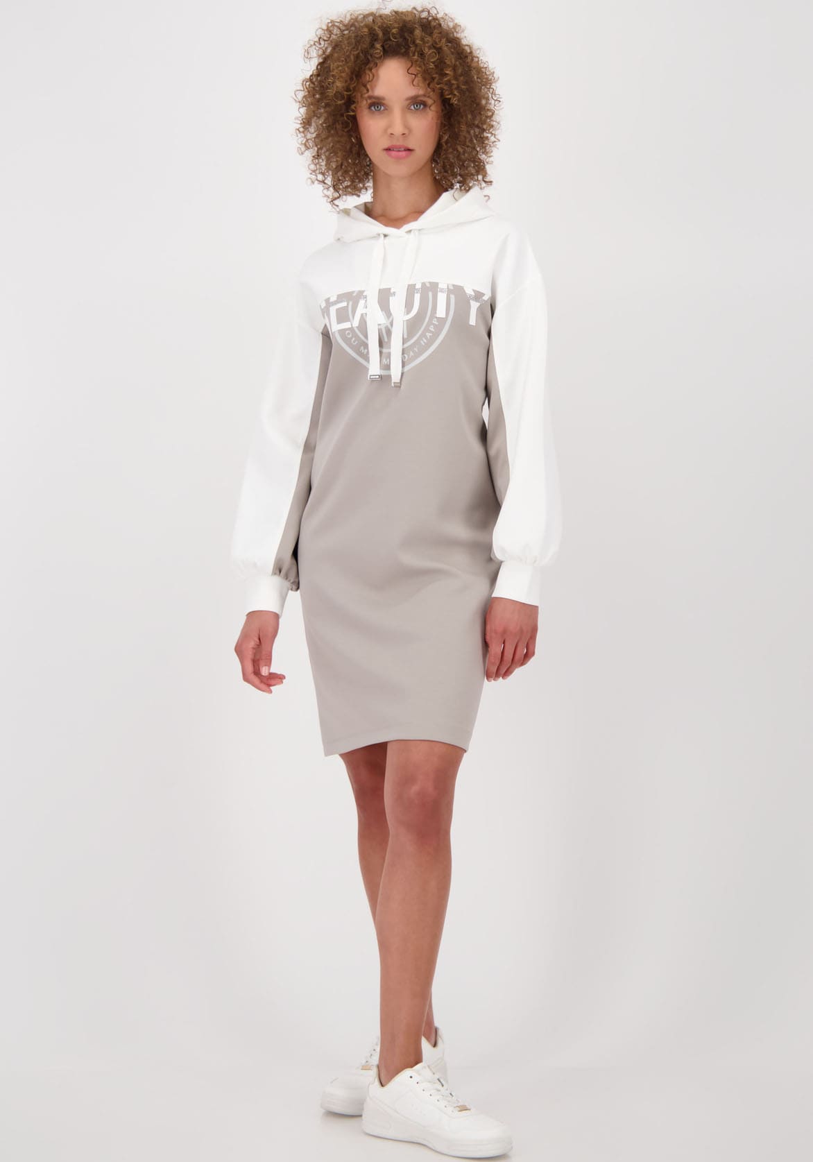Monari Minikleid »Kleid Colorblock Sweat«, mit Kapuze, regular fit, colorblocking