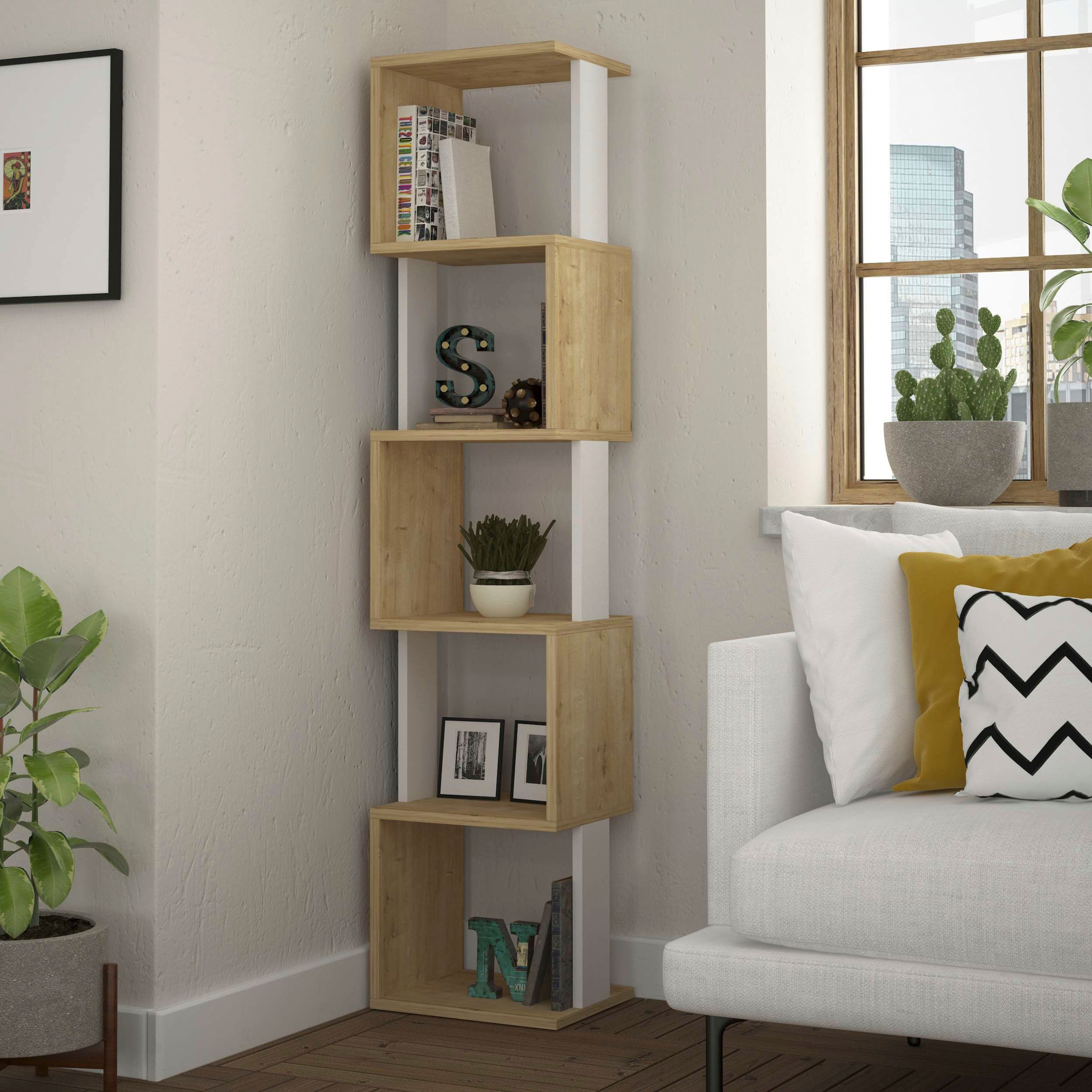 Decortie Bücherregal »Piri Bücherregal«, (Packung), Leichte Montage, Lagerung, Platzsparend