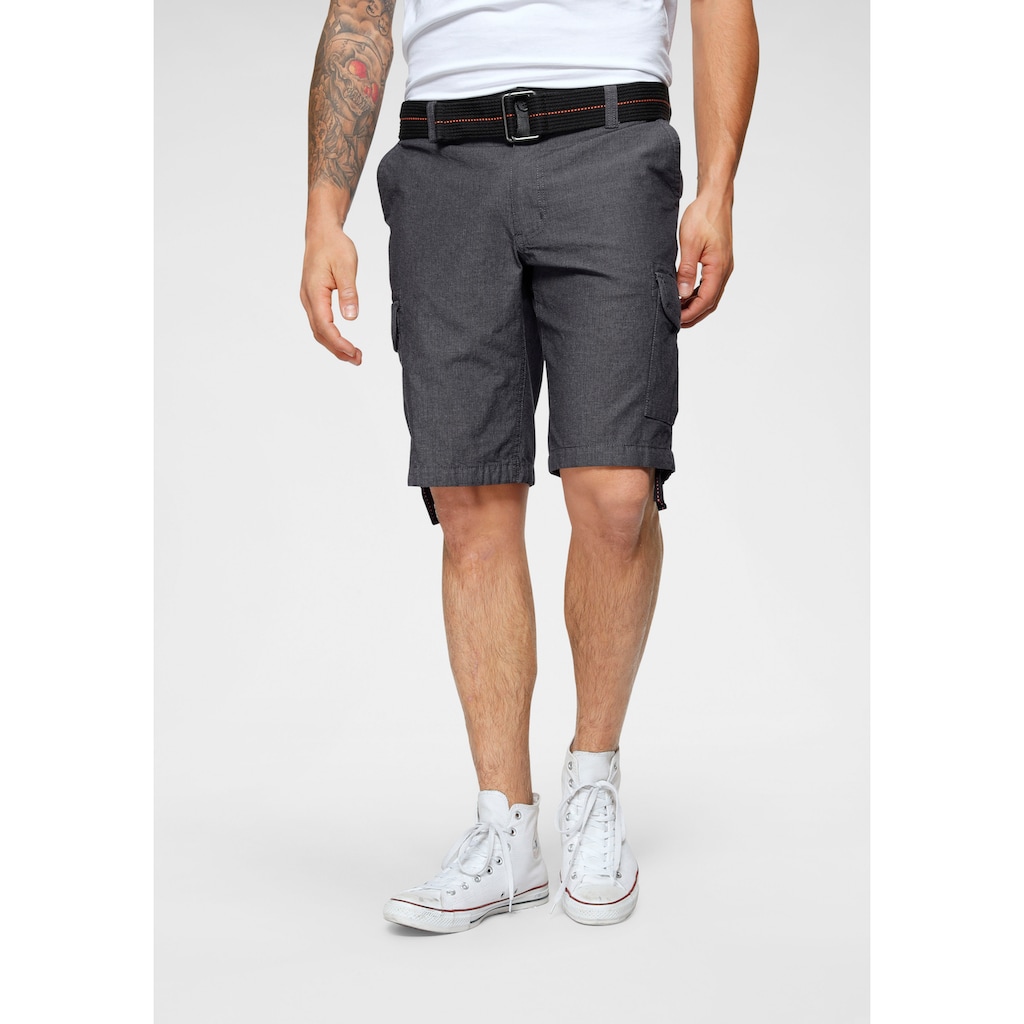 Bruno Banani Cargoshorts, (Set, 2 tlg., mit abnehmbarem Gürtel), mit modischer Struktur