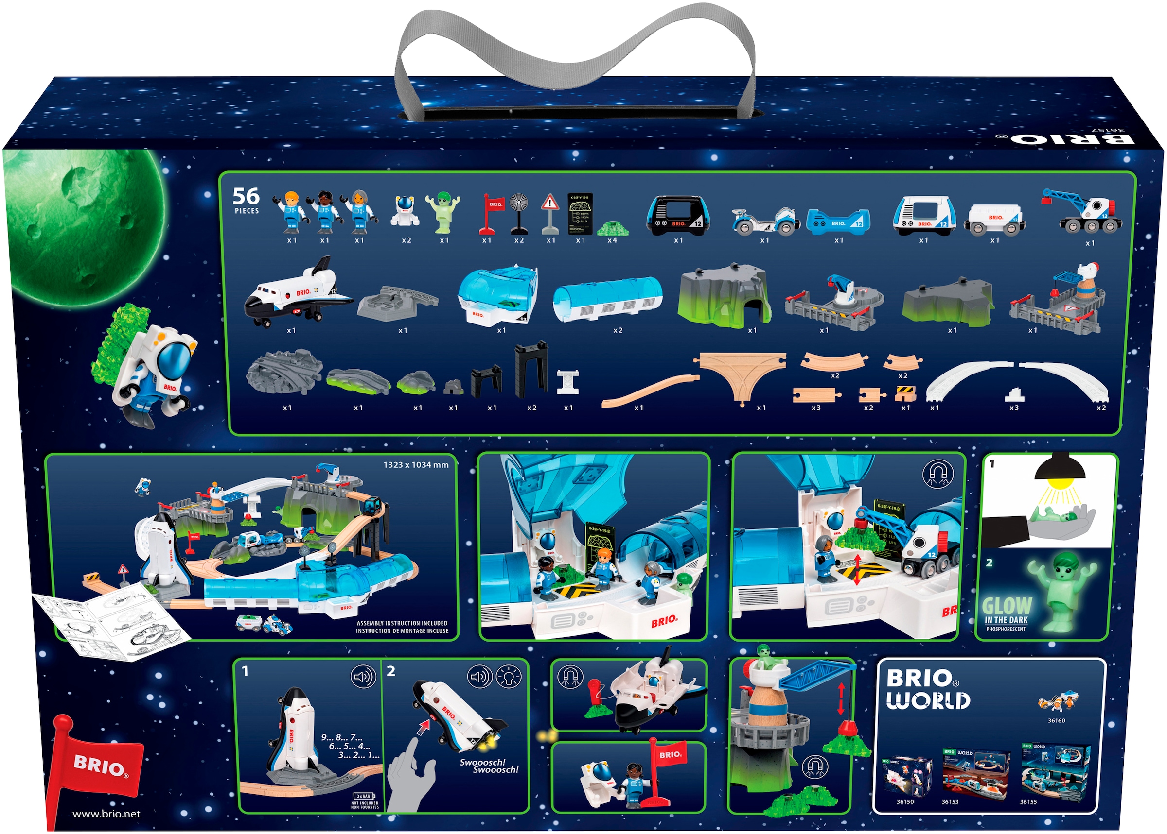 BRIO® Spielwelt »BRIO® WORLD, Weltraum Deluxe Zugset (36157)« mit Licht und Sound