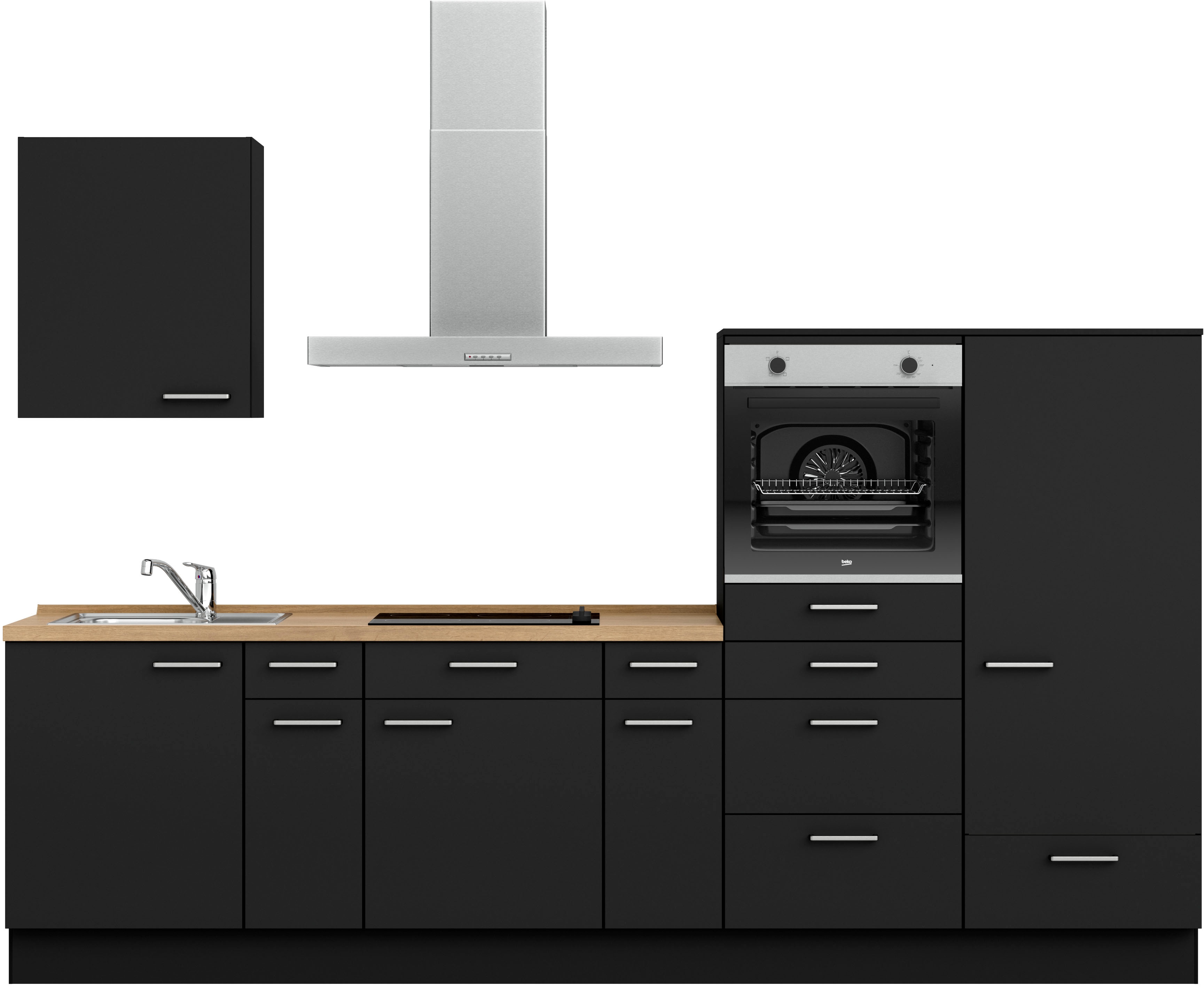 nobilia Küchenzeile ""Touch I", NEU: individuell anpassbar mit gratis Profi-Beratung" vormontiert, Breite 300 cm, Ausrichtung wählbar, wahlw. mit E-Geräten