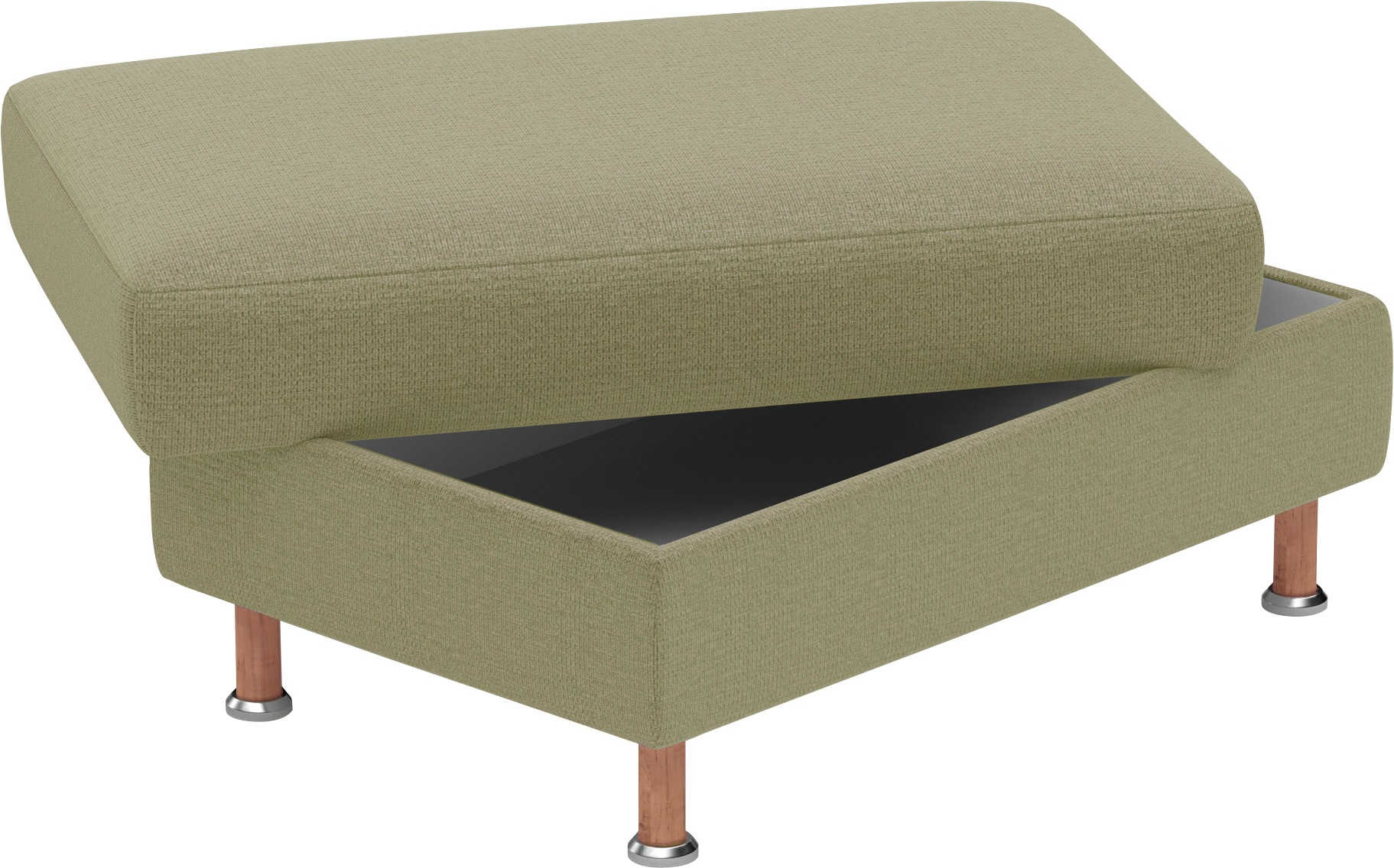 Home affaire Polsterhocker »Calypso«, Holzfuesse mit Metallteller