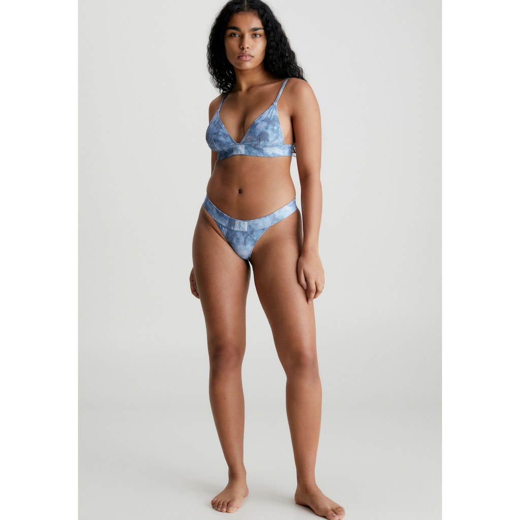 Calvin Klein Swimwear Triangel-Bikini-Top »FIXED TRIANGLE-RP-PRINT«, mit Calvin Klein Markenlabel