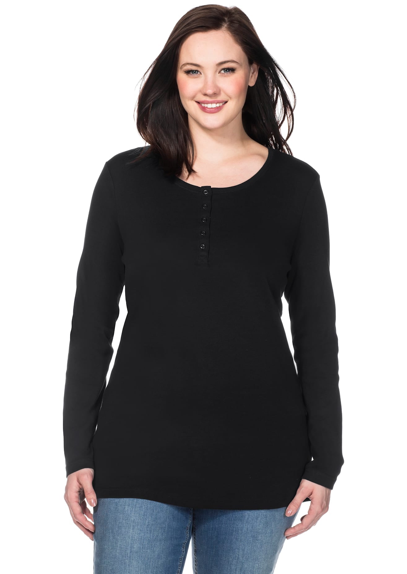 Sheego Langarmshirt "Langarmshirt" 1 Stk. tlg. günstig online kaufen