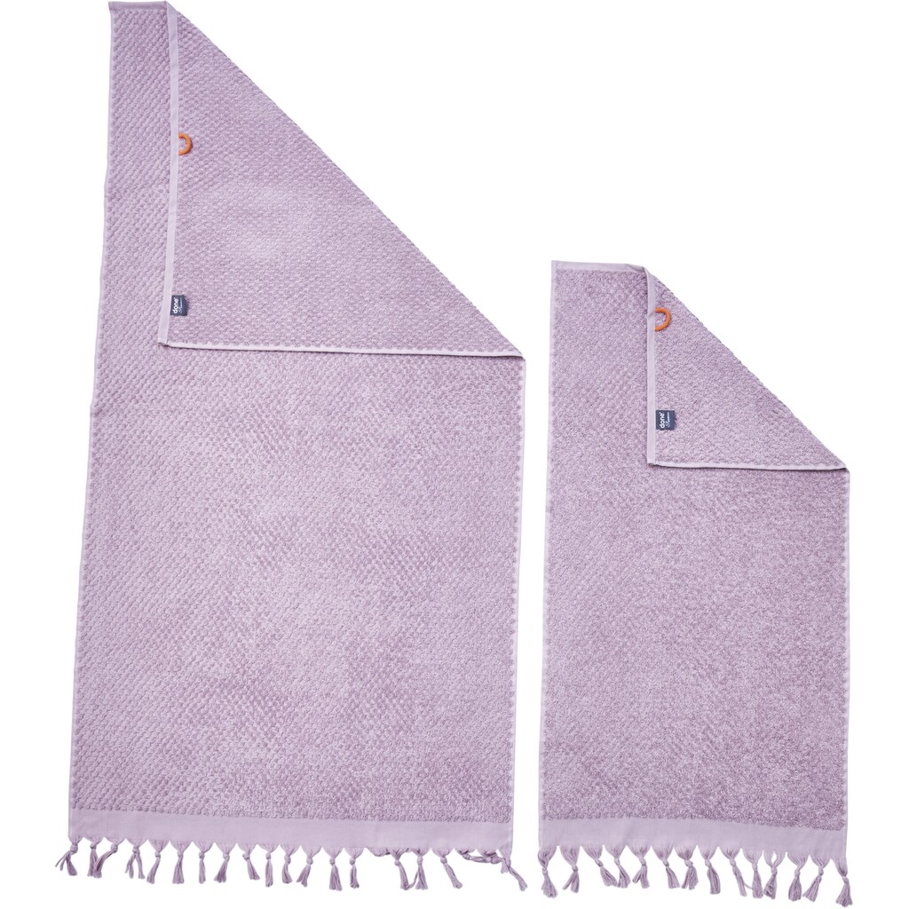 done.® Handtuch Set »Provence Honeycomb«, (Set, 3 St., 1 Badetuch (70x140 cm)-2 Handtücher (50x100 cm)