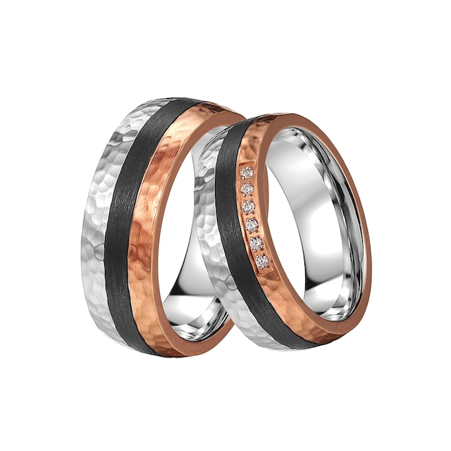 DOOSTI Trauring »Schmuck Geschenk Edelstahl Trauring Ehering Partnerring  LIEBE«, mit o. ohne Zirkonia kaufen | BAUR