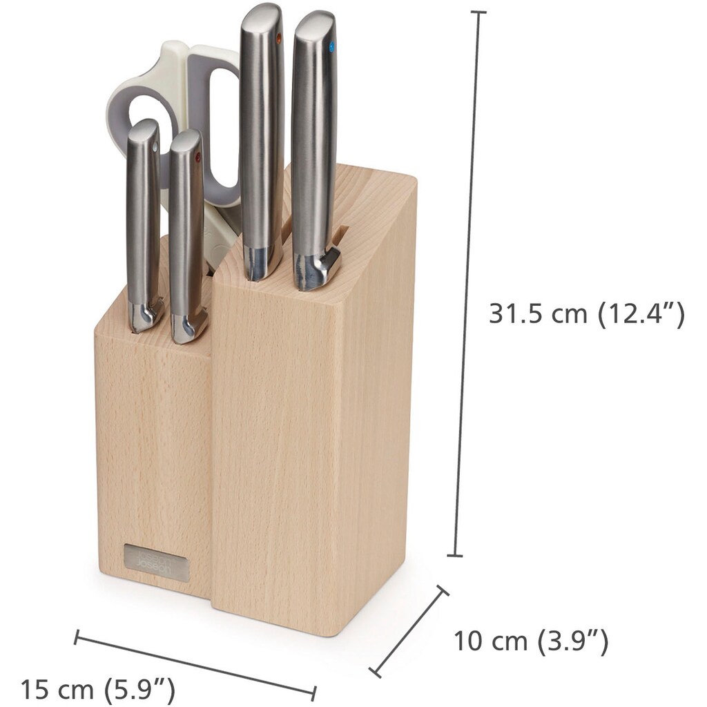 Joseph Joseph Messer-Set »Elevate Fusion 5pc Knife & Scissor Block«, (5 tlg.)