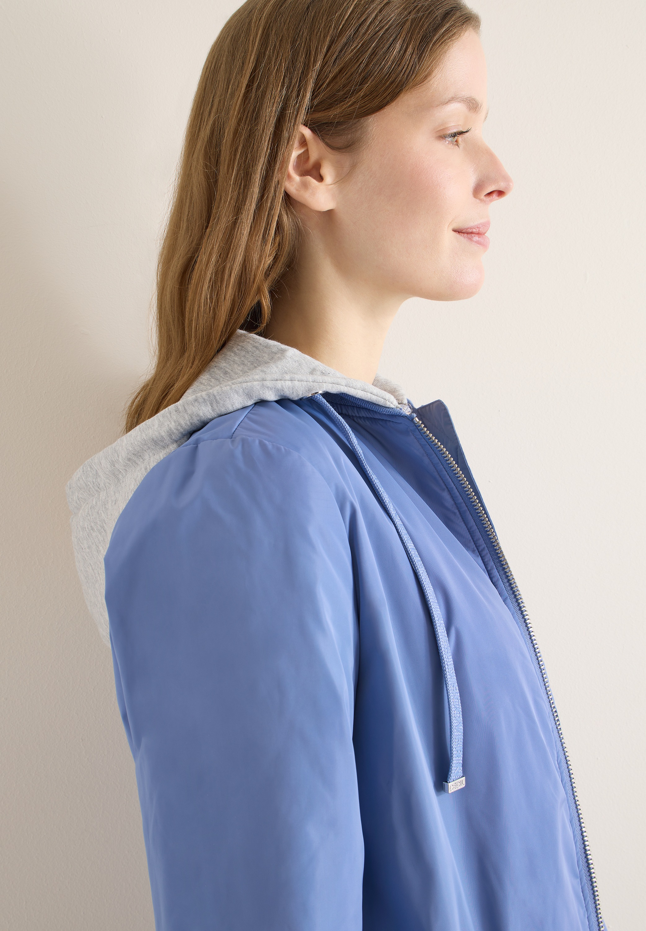 Thumbnail - Cecil Langjacke mit Kapuze mit Reißverschlusstasche am Ärmel, mit Kapuze aus Sweatmaterial