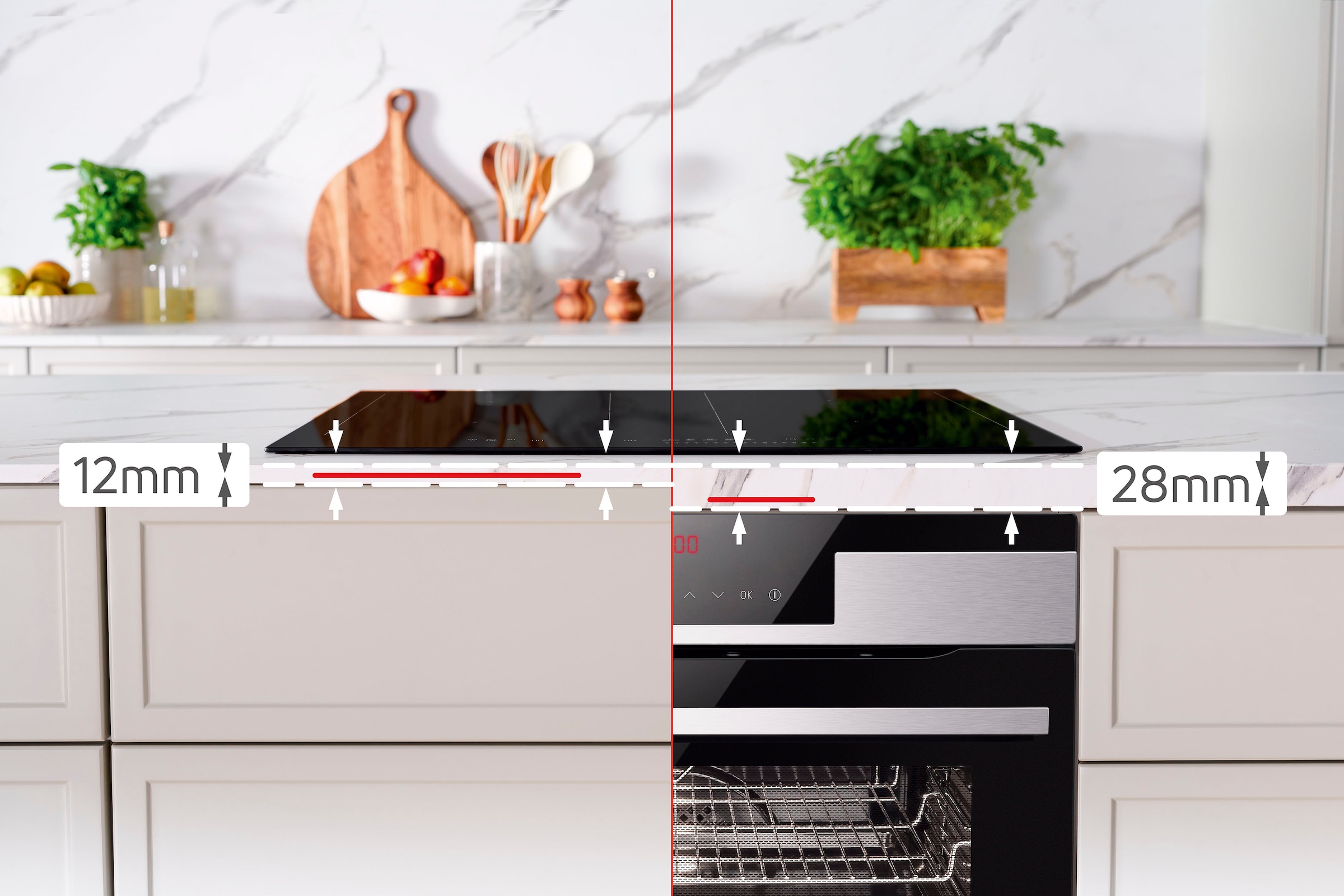 Amica Induktions-Kochfeld »KMI 772 680 C«, 4 Stufen: 40°C, 70°C, 90°C zum Garen, 200°C zum schnellen Vorheizen