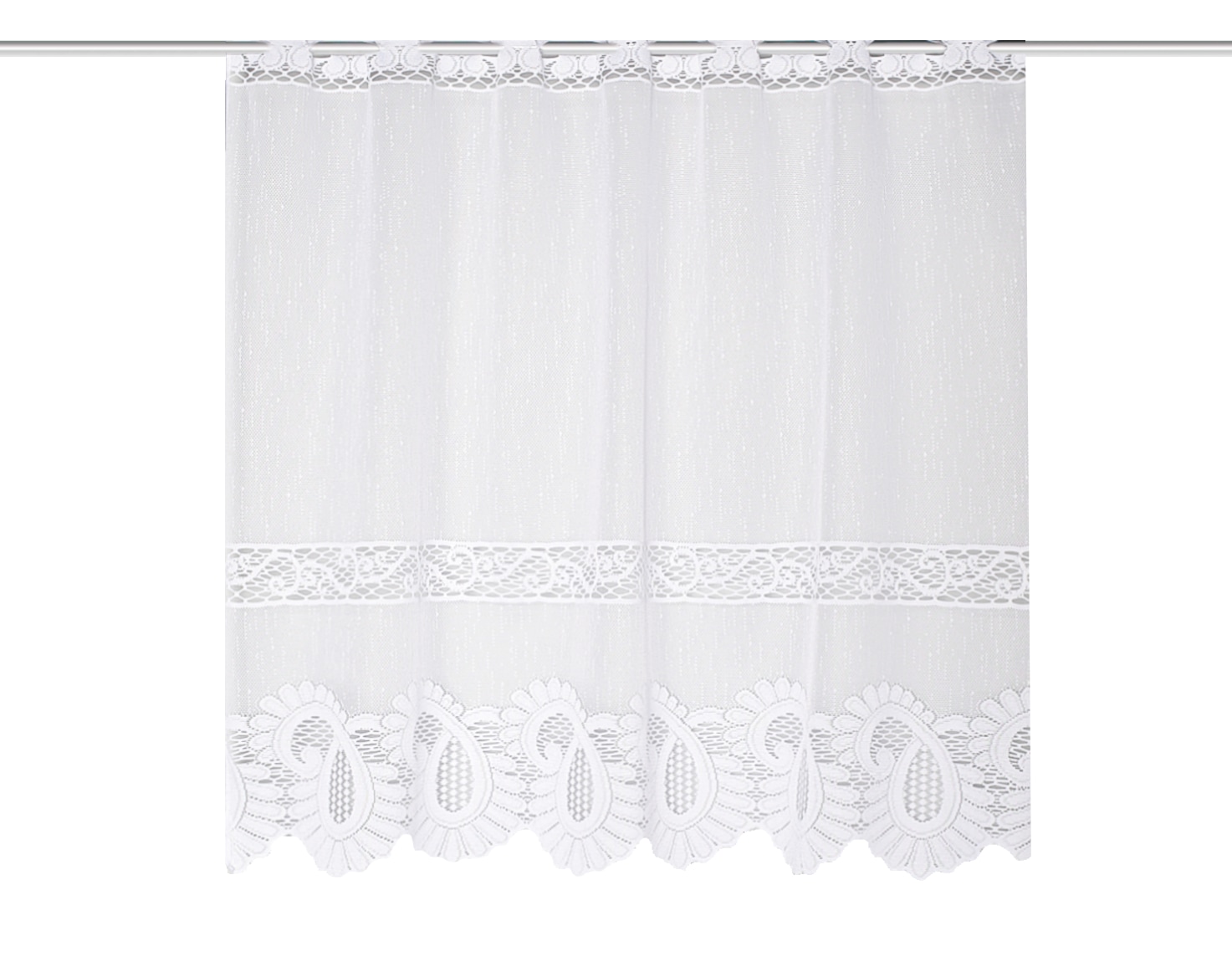 HOME WOHNIDEEN Gardine "LEONORA" Durchzuglöcher 1 Stk. tlg. Kurzstore Jacqu günstig online kaufen