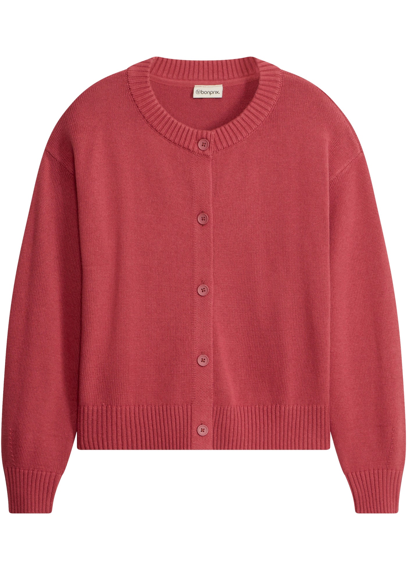 bonprix Strickjacke mit Knopfleiste, bequeme Passform, im Casual-Stil